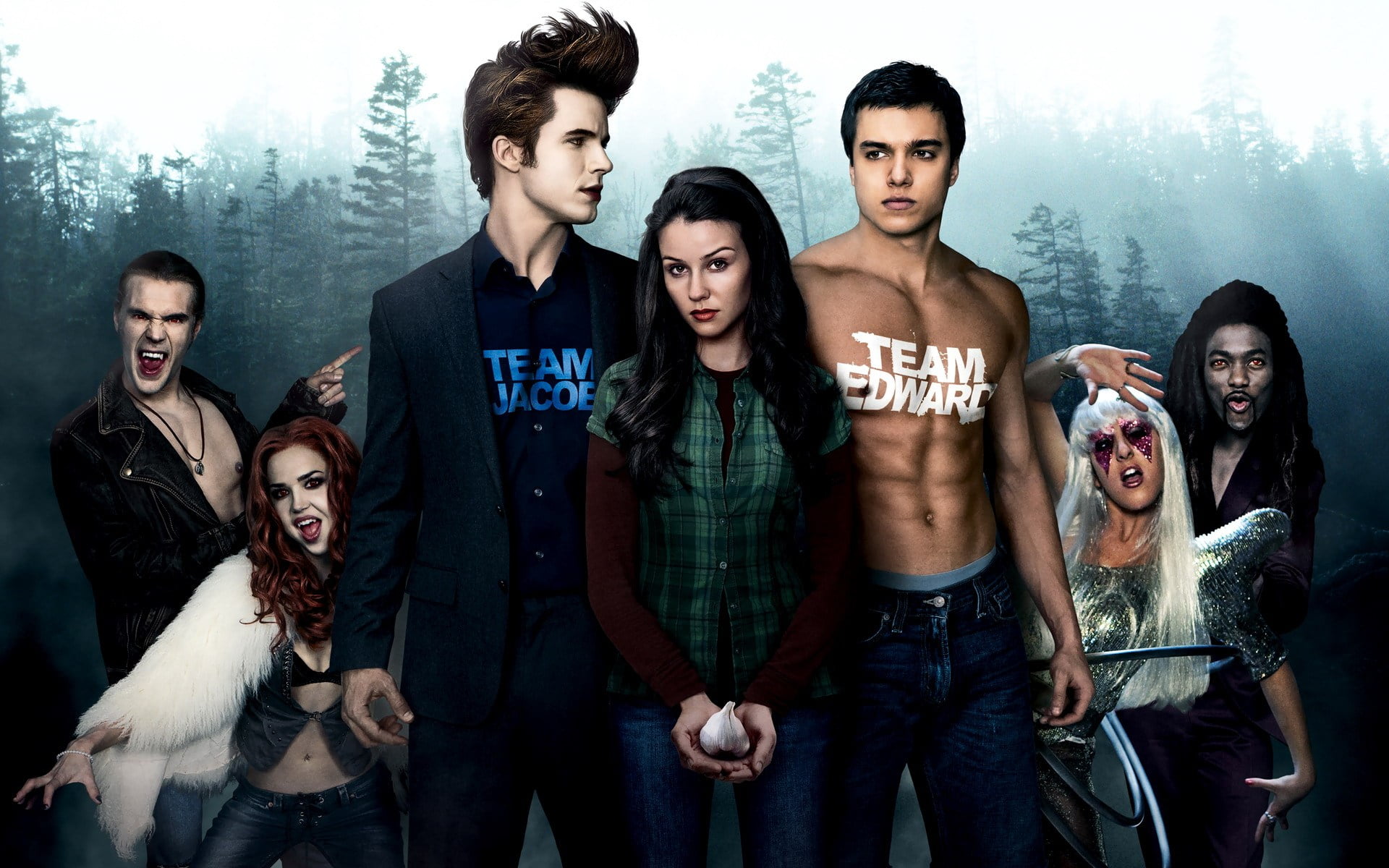 young Adult, digital composite, caucasian Ethnicity, night, standing, men, looking At Camera, vampires, adult, cheerful, spooky, 1080P, young women, beautiful, HD Wallpaper