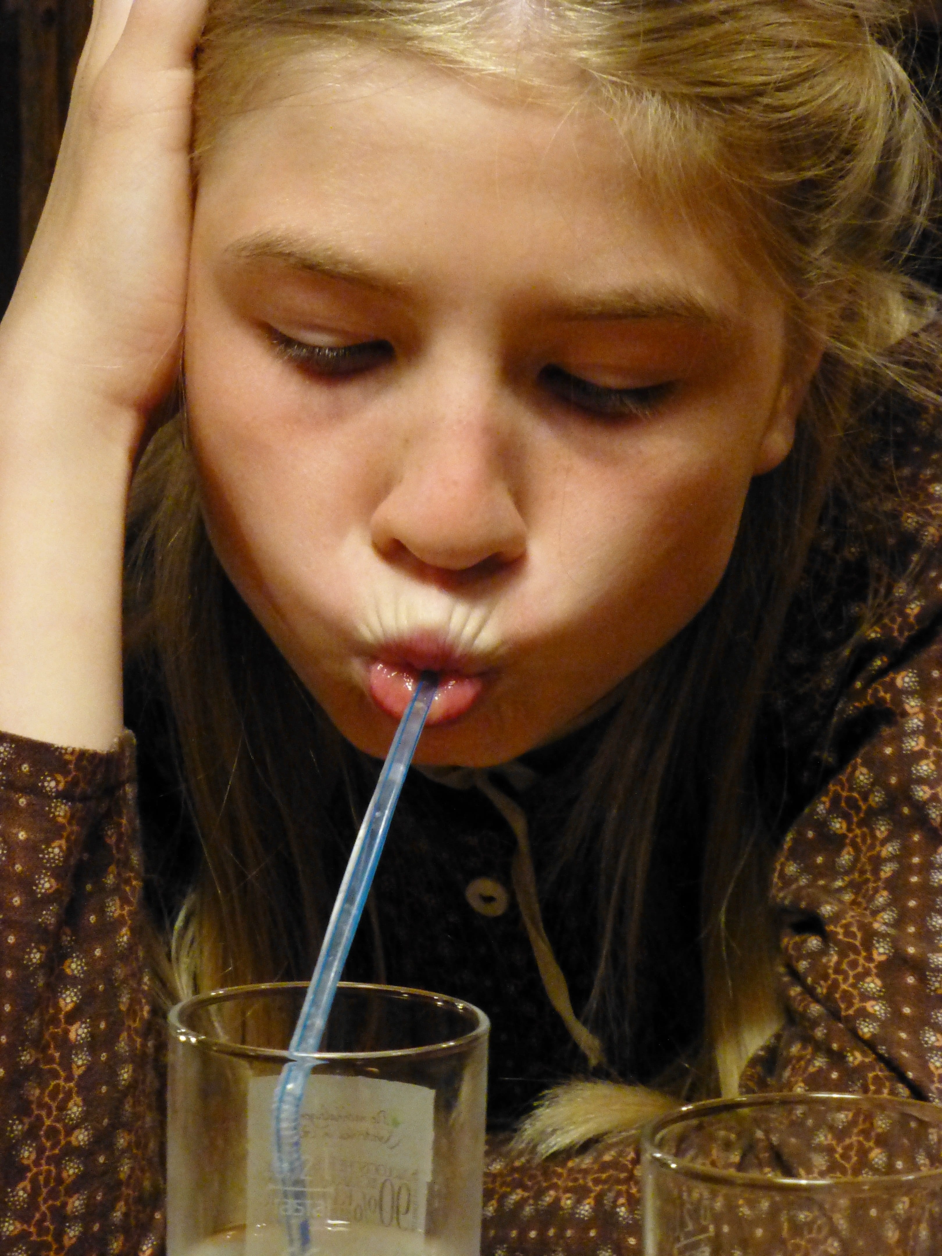 enjoy, drink, face, childhood, child, real people, front view, drinking, refreshment, innocence, drinking glass, milkshake, one person, break, suck, food and drink, Phone HD Wallpaper