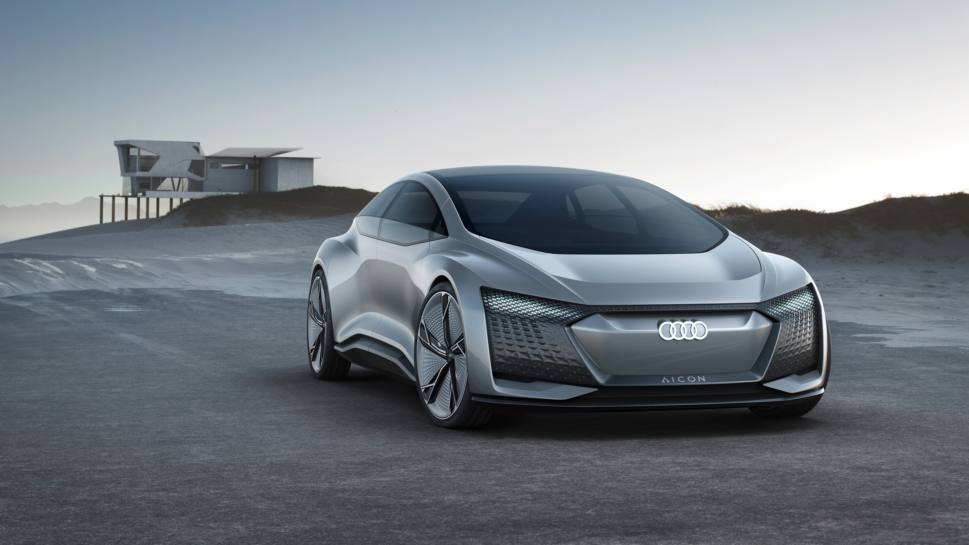 Concept cars, Frankfurt Motor Show, 4K, Self-driving cars, Audi Aicon, 2017, 4K, Autonomous, HD Wallpaper
