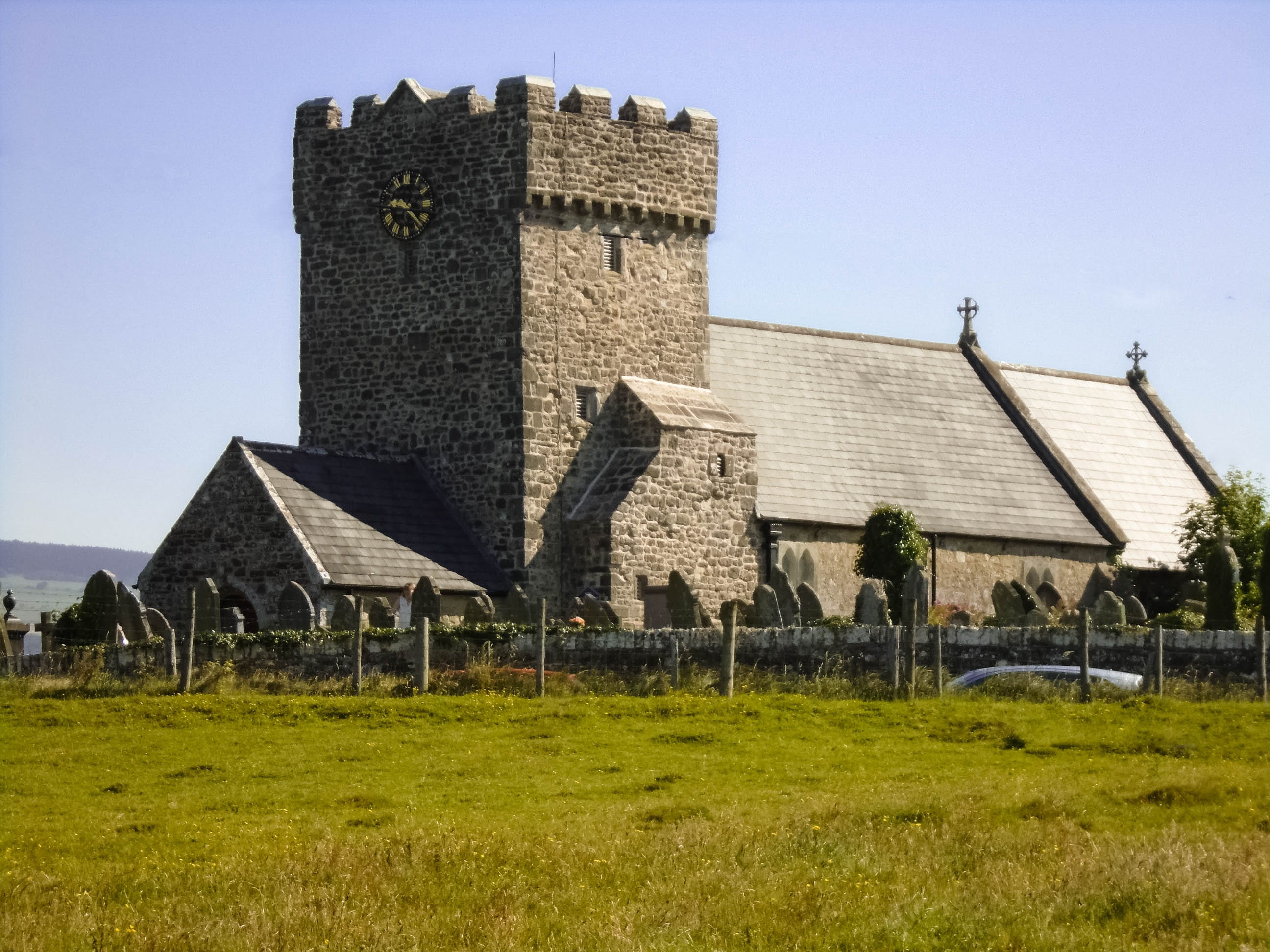 outdoors, british, church, grass, preserved, kenfig nature reserve, architecture, maudlam, building, green color, plant, wales, uk church, field, welsh church, HD Wallpaper