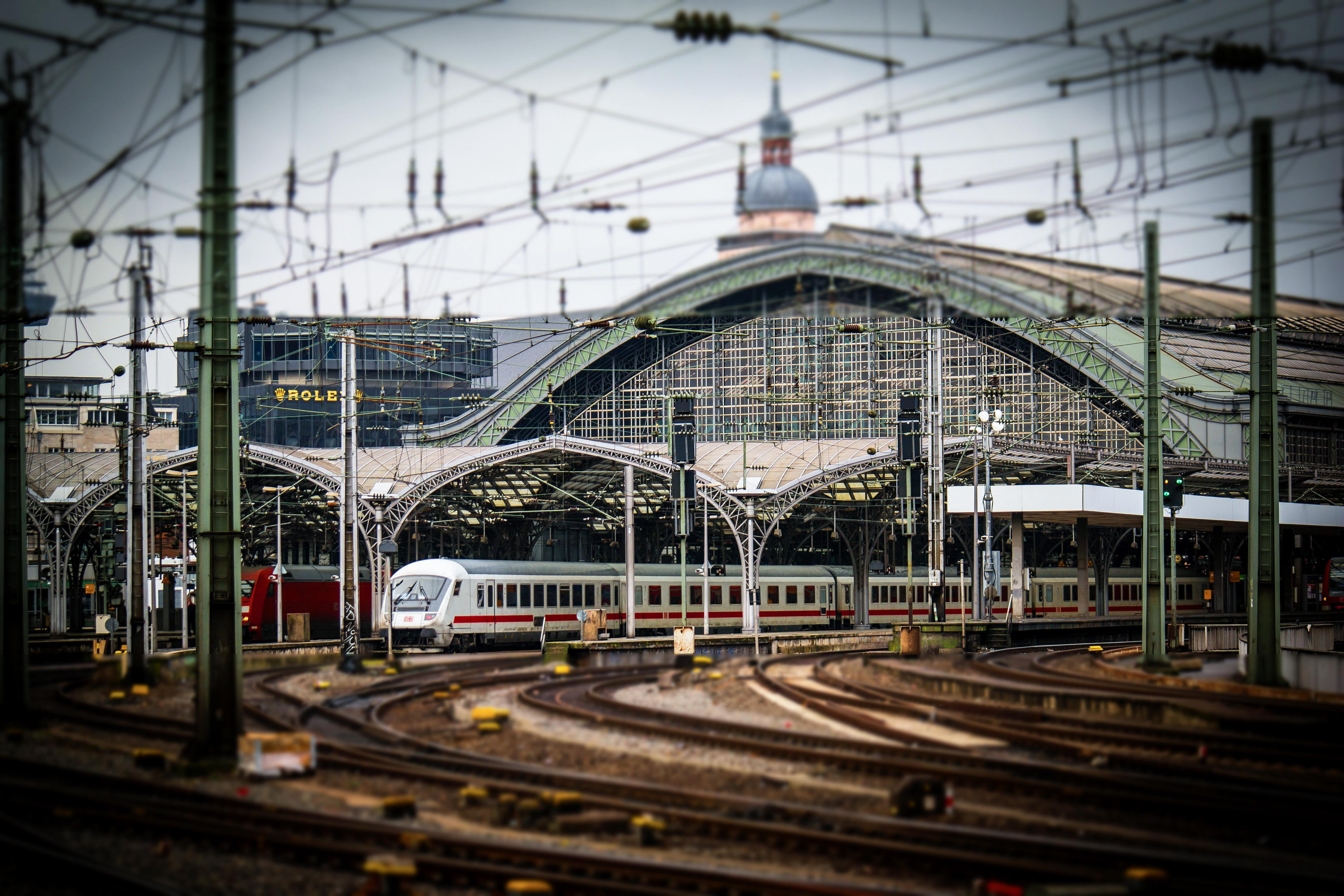 no people, railway station, built structure, transportation, metal, station roof, ice, mode of transportation, rail transportation, track, outdoors, seemed, HD Wallpaper