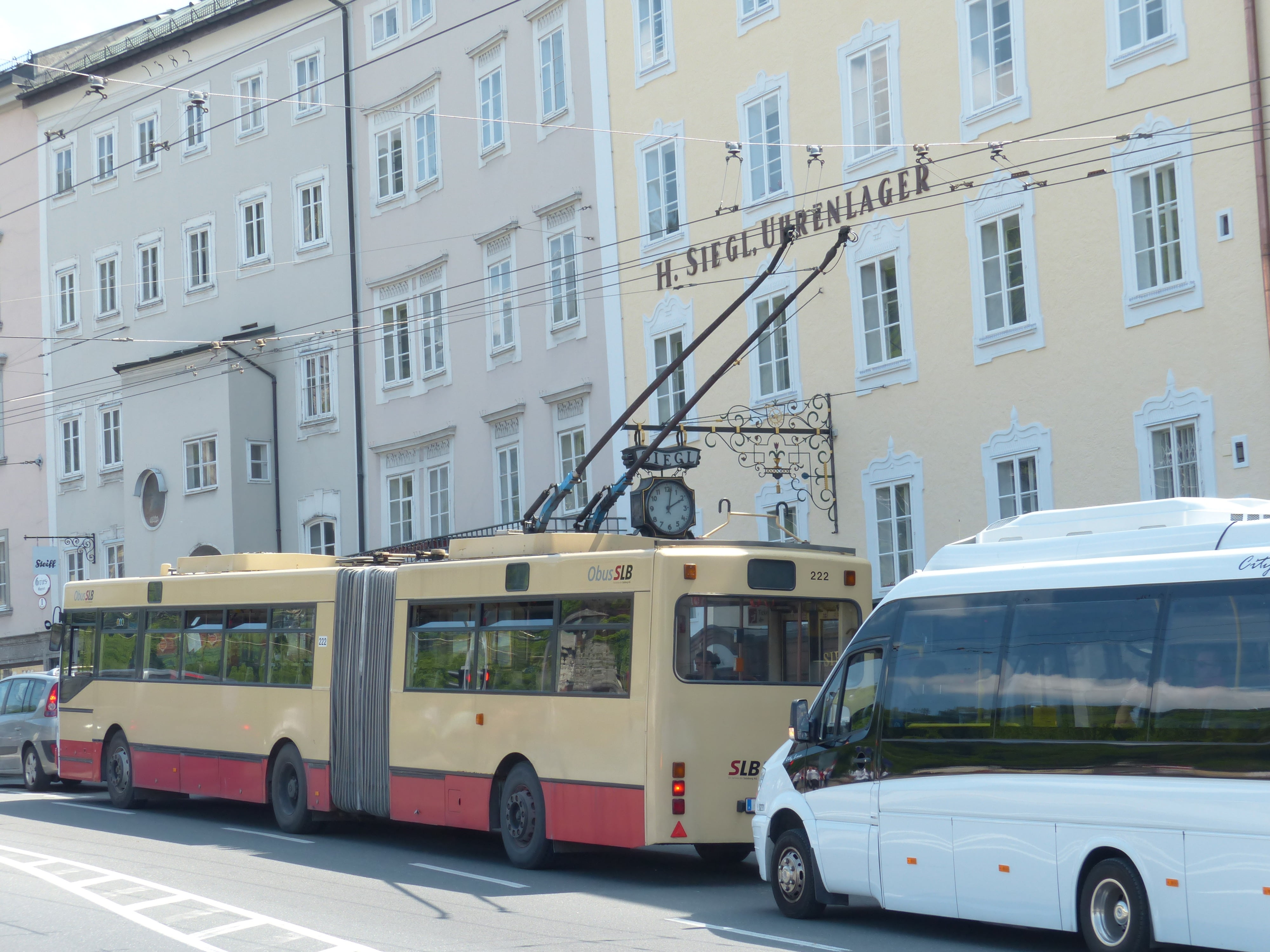 city bus service, trackless bahn, traffic, mode of Transport, electric motor, catenary, road, near, painted, city bus, urban Scene, building, mode of transportation, HD Wallpaper