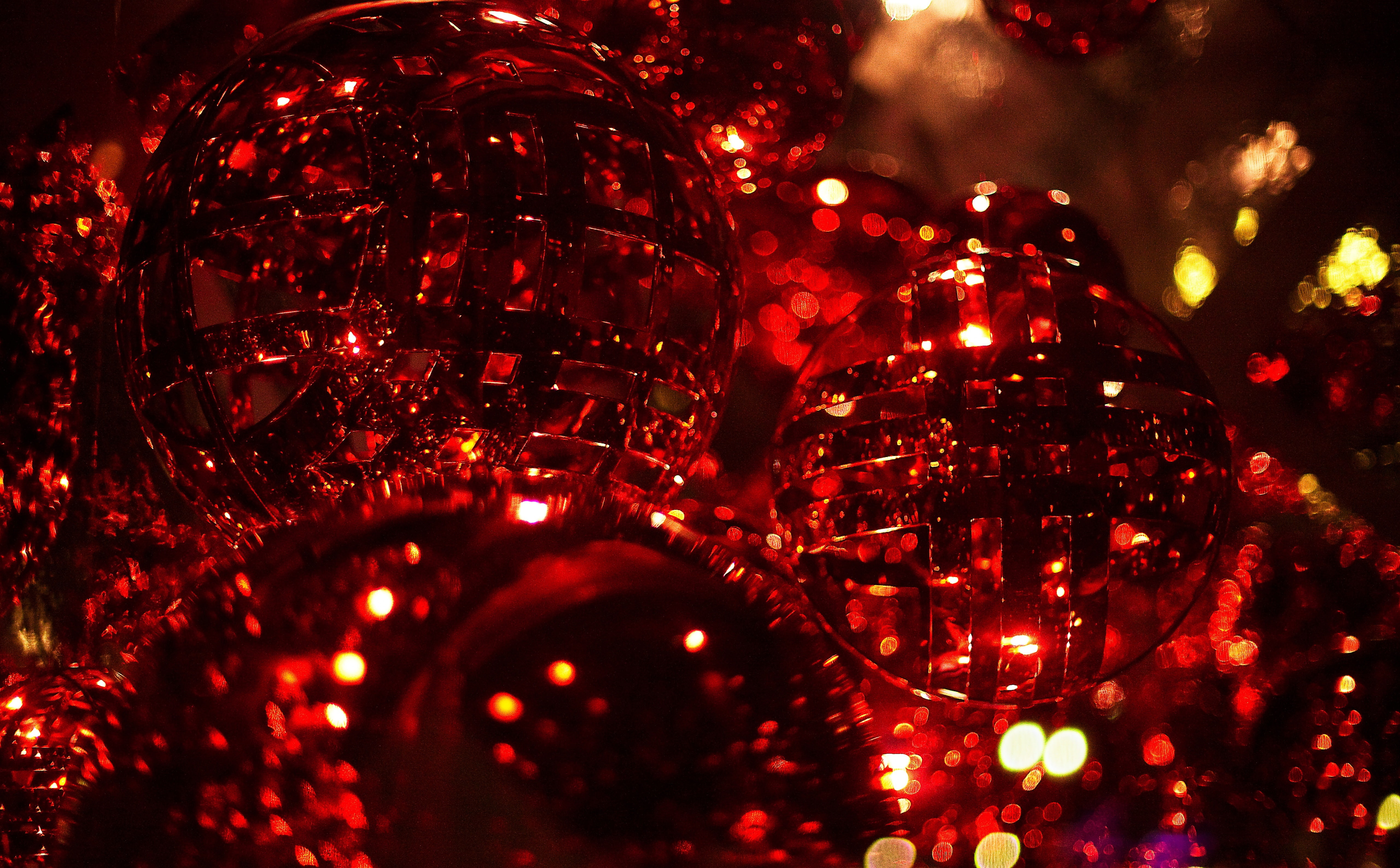christmas ornament, decoration, Evening, mannheim, 5K, float, Germany, no people, tree, Colour, Dark, Shop, close-up, illuminated, Light, Holidays, christmas tree, HD Wallpaper