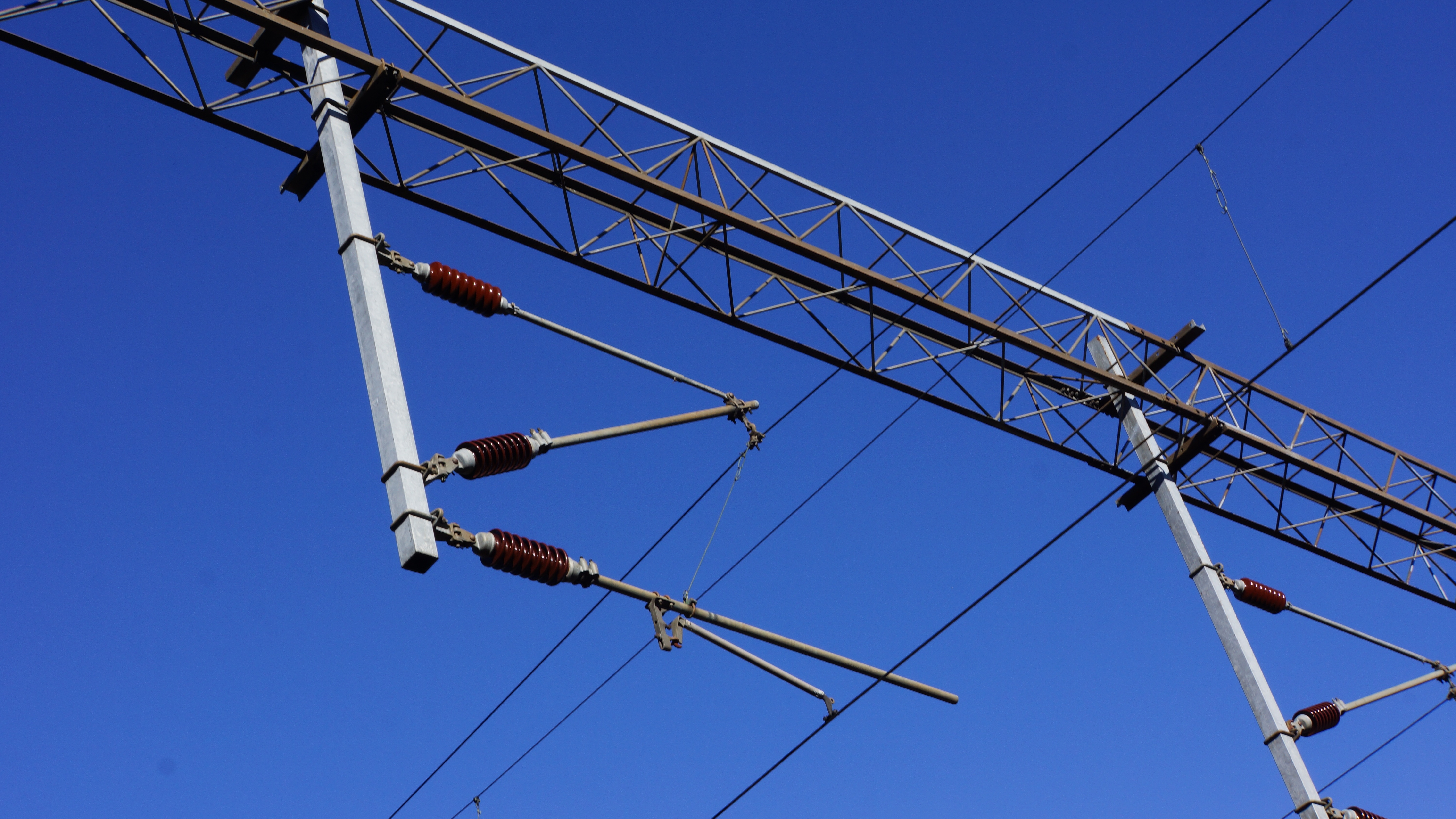 built structure, amusement park, technology, nature, electricity pylon, industrial equipment, day, low angle view, cable, danger, train your, power supply, HD Wallpaper