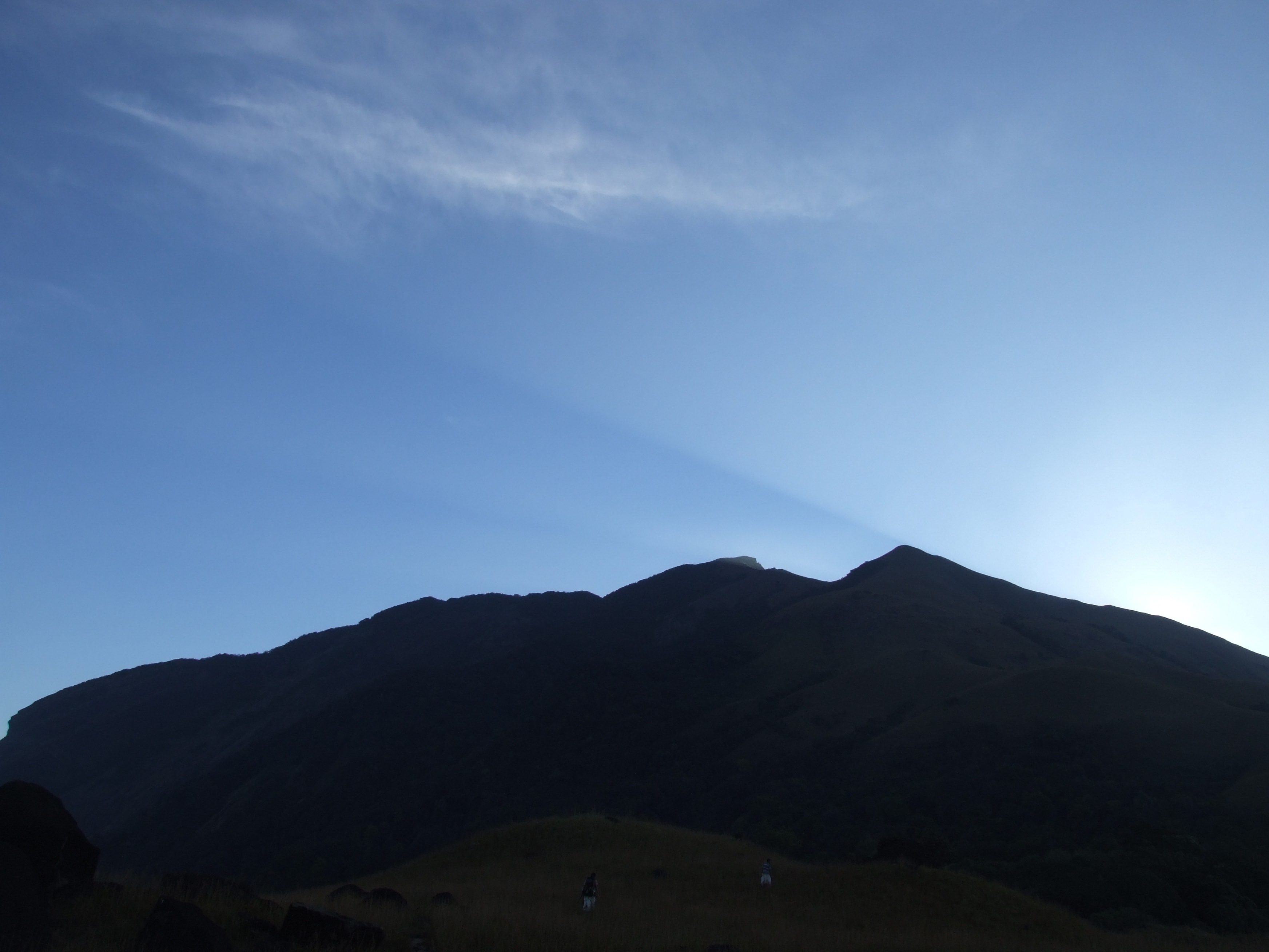 outdoors, mountain, sky, beauty in nature, land, clear sky, light, mountain peak, mood, mountain range, early morning, outdoor, landscape, 2K, remote, HD Wallpaper