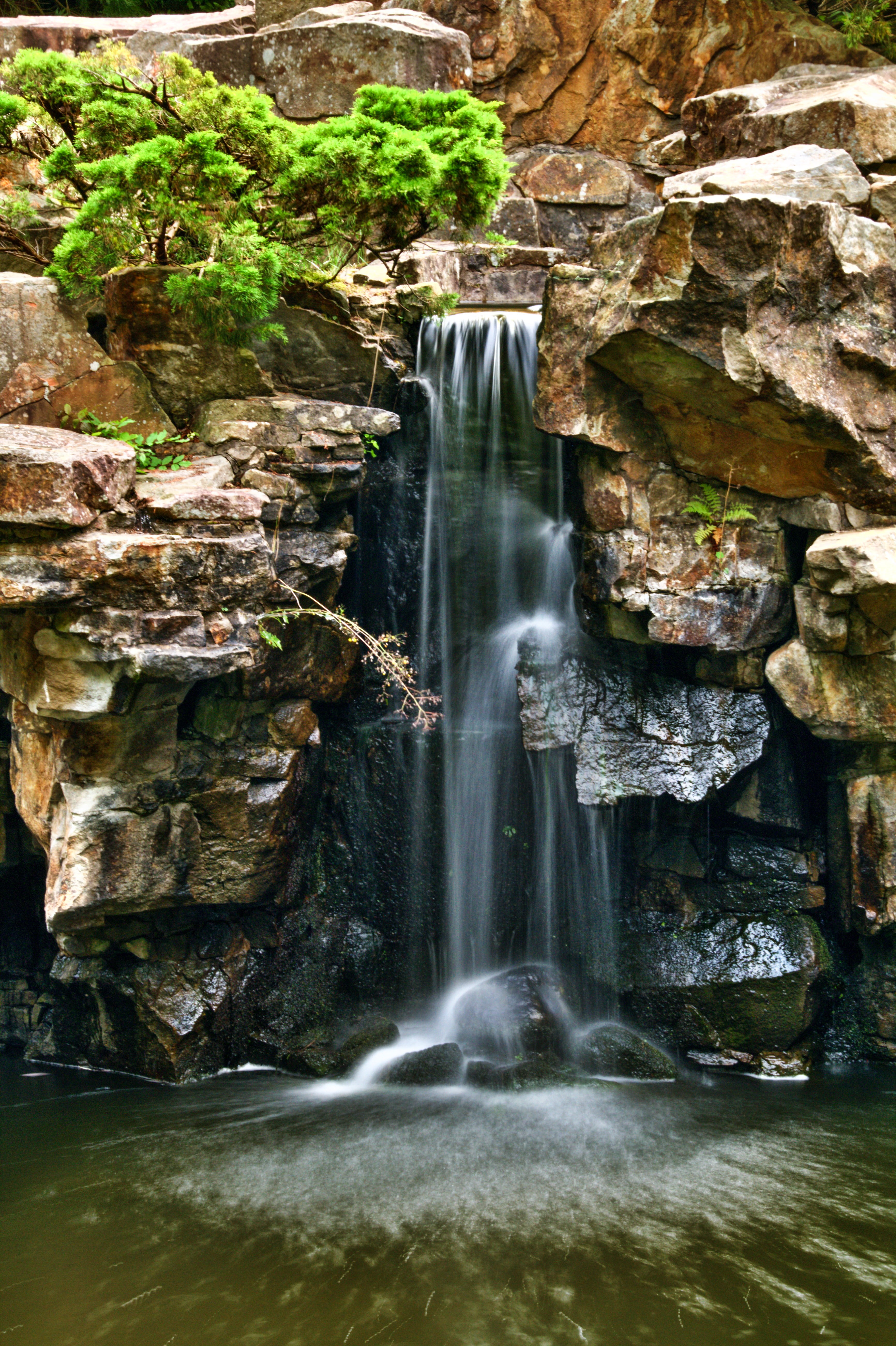 beauty in nature, waterfall, environment, rainforest, nature, long exposure, power in nature, rocks, surrounded, scenics - nature, landscape, forest, flowing water, Phone HD Wallpaper