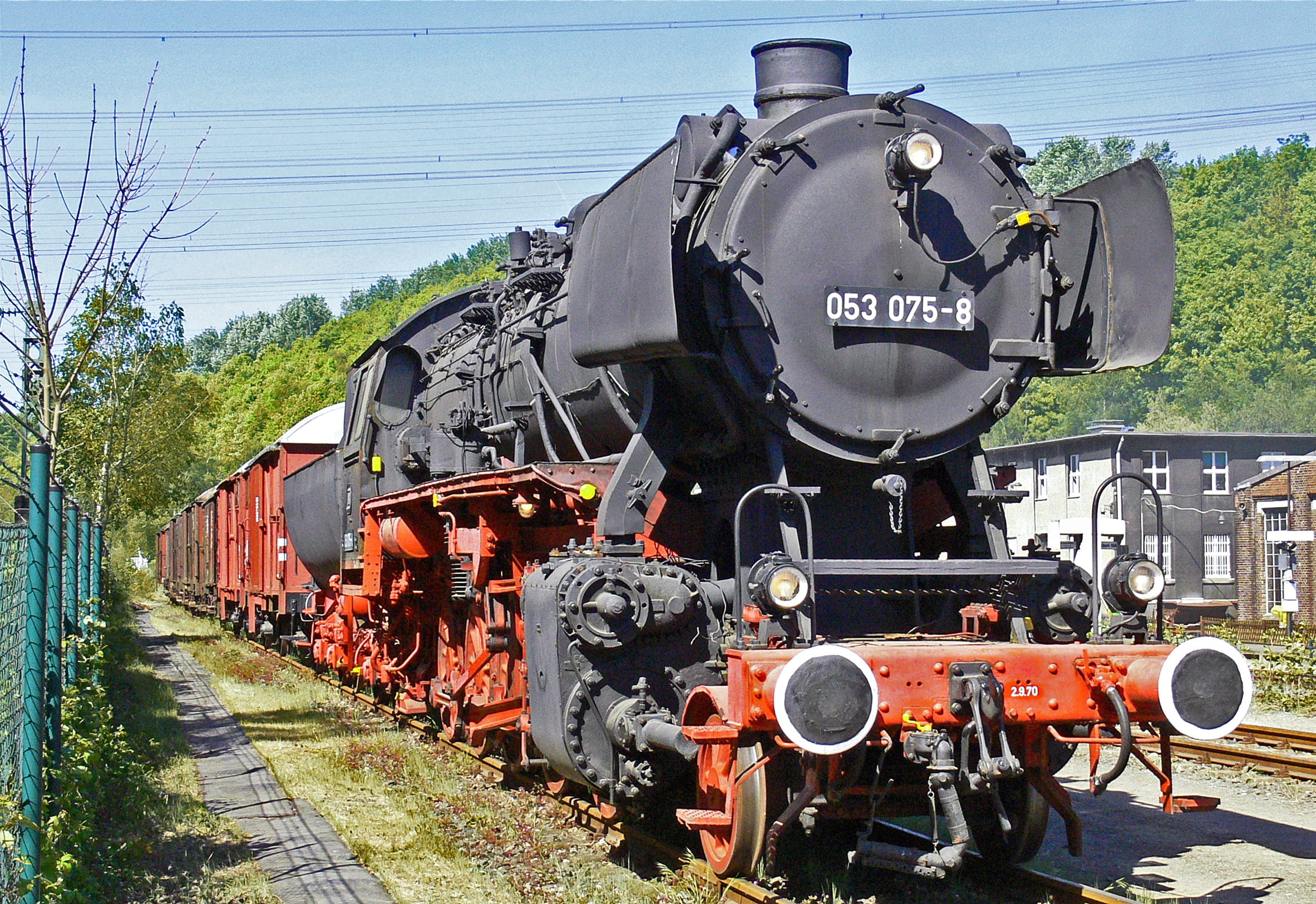 outdoors, 1080P, historically, br50, transition-kriegslok, travel, train, nostalgia, br 50, nature, exhibit, train - vehicle, rail transportation, black color, HD Wallpaper