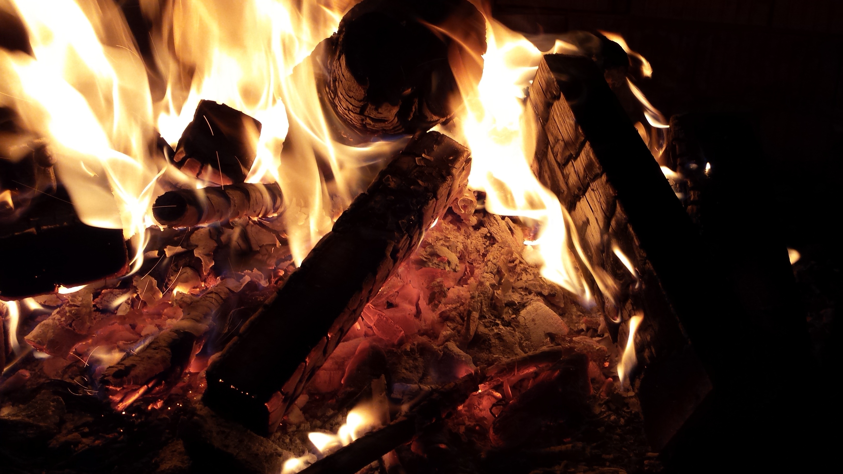 no people, wooden block, ash, close-up, motion, embers, cozy, bonfire, 2K, warm, firewood, heat, light, ambience, match, wood - material, hot, glowing, HD Wallpaper