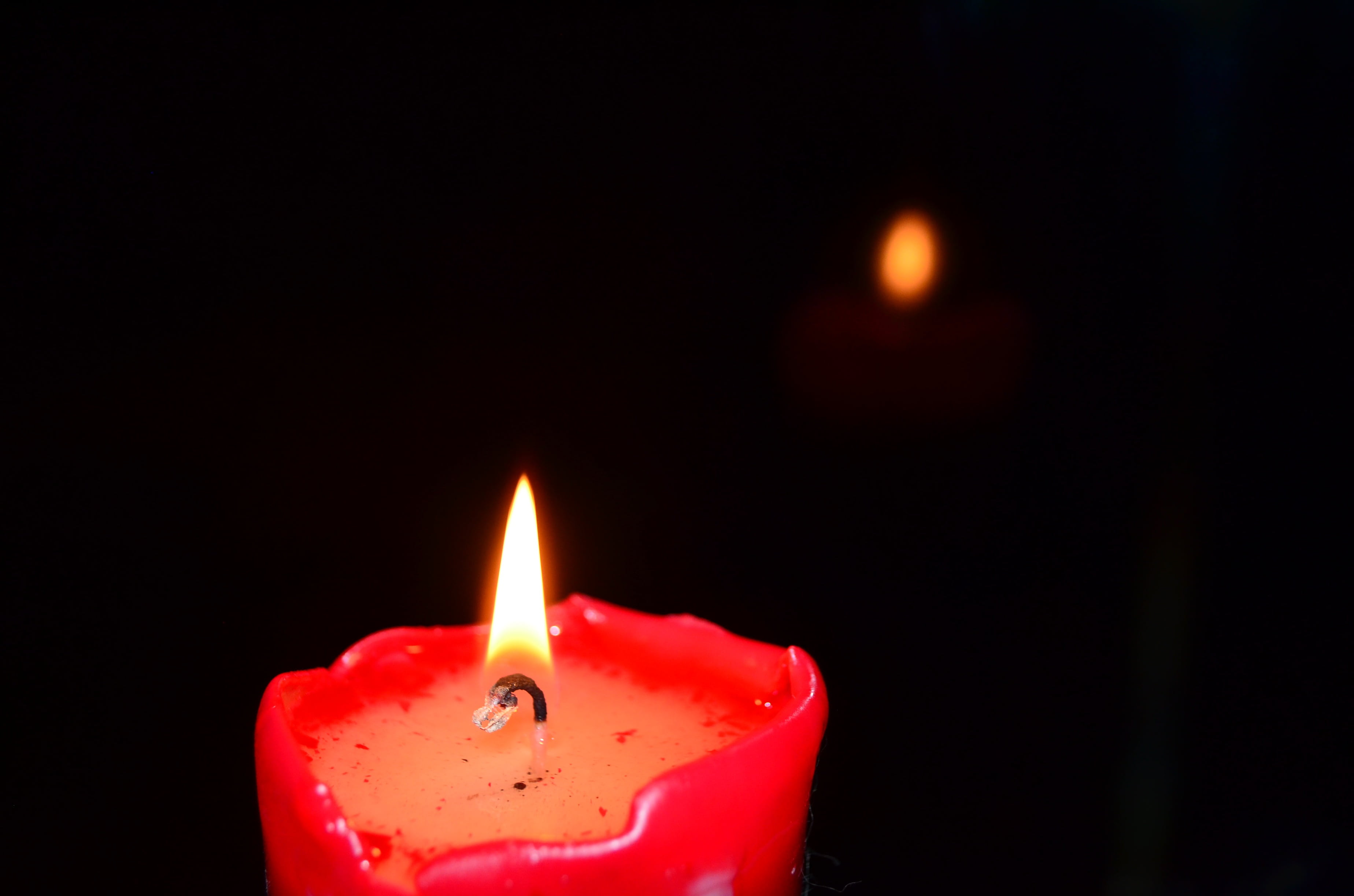 nature, glowing, heat - temperature, red, shadow, indoors, no people, flame, reflection, mirror, black background, focus on foreground, close-up, burning, HD Wallpaper