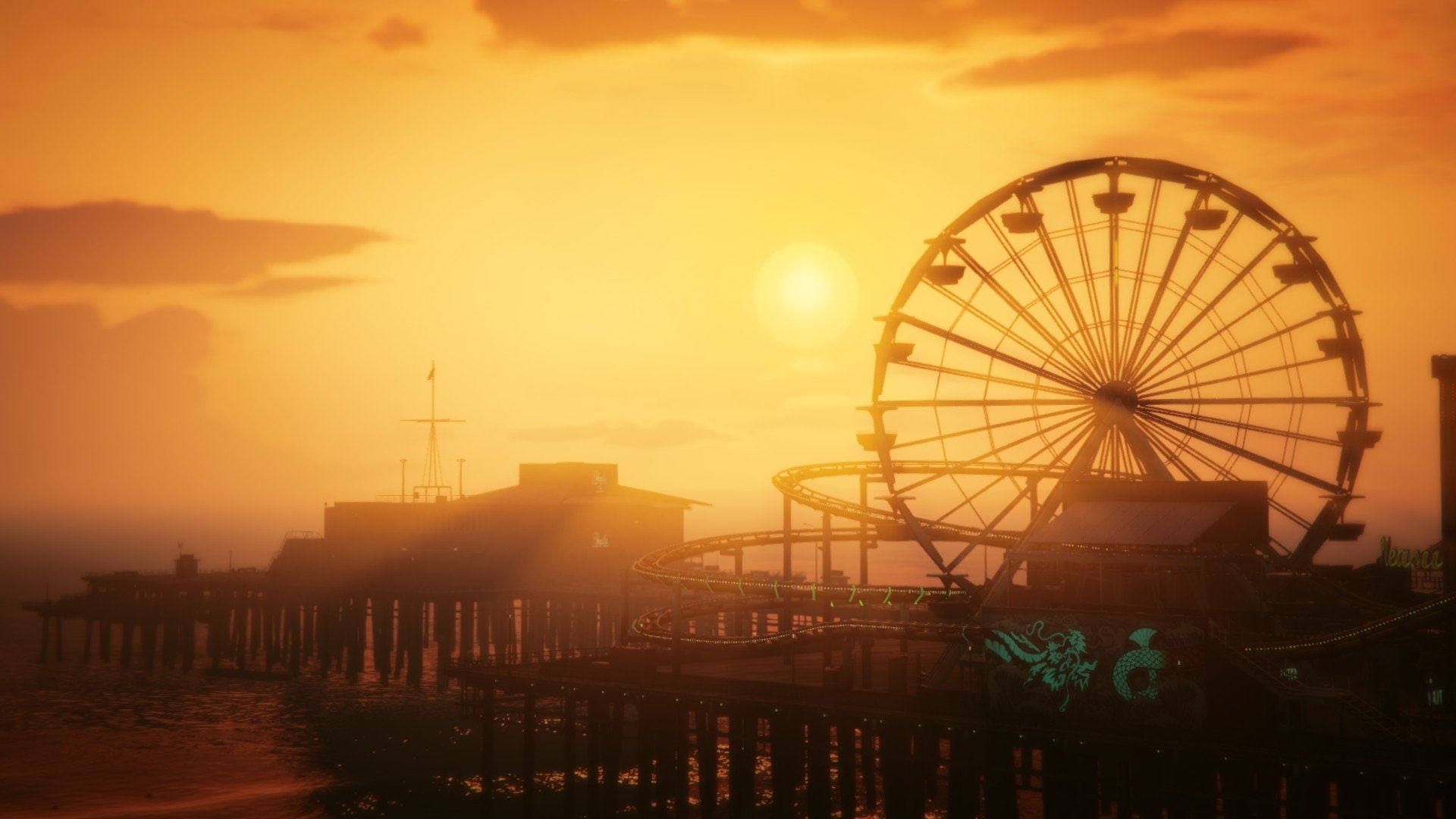 1080P, Grand Theft Auto, Sun, Roller Coaster, Grand Theft Auto V, HD Wallpaper