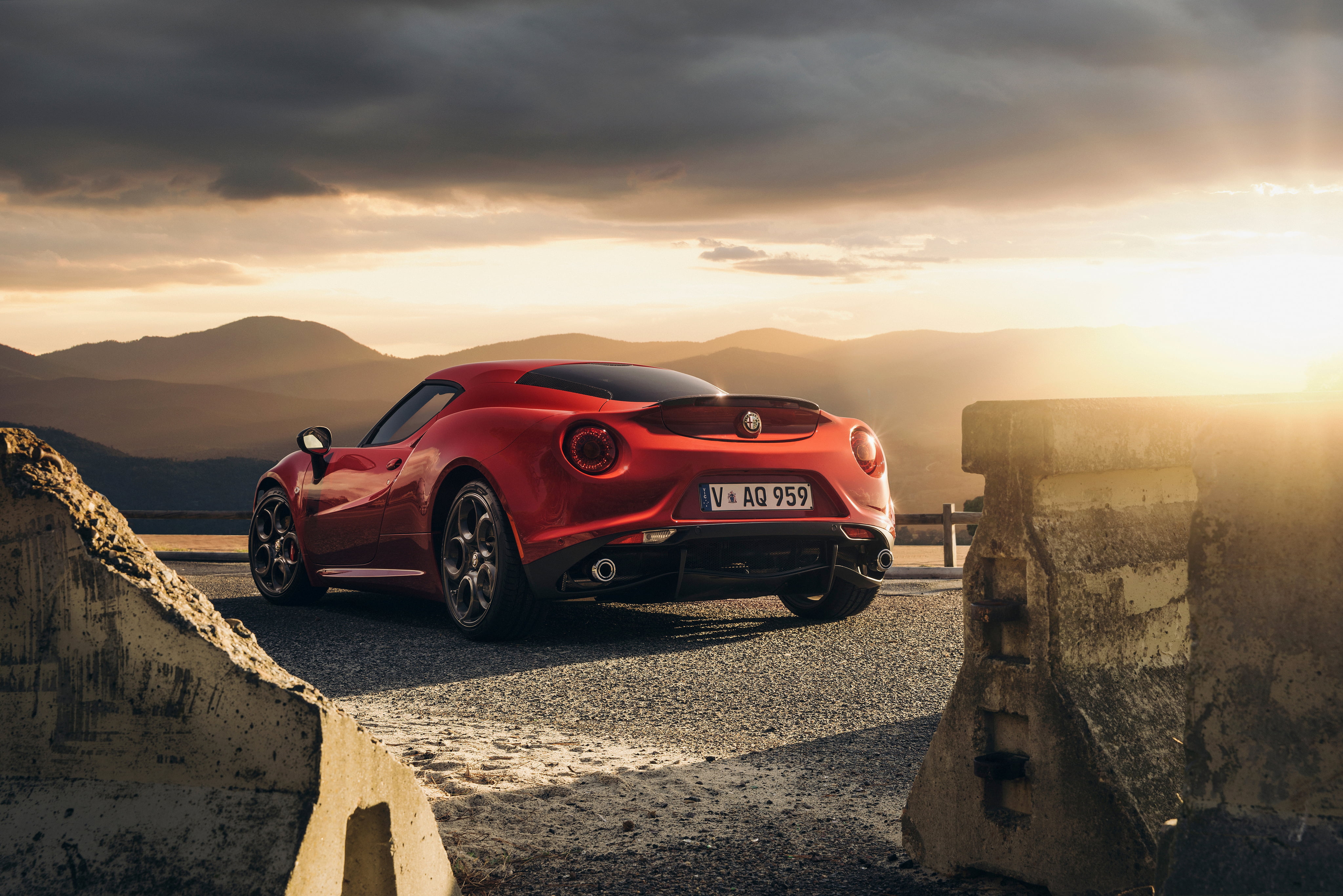 beauty in nature, sunset, cloud - Sky, outdoors, hatchback, modern, mountain, looking At View, transportation, engine, sport, landscape, driving, reflection, HD Wallpaper