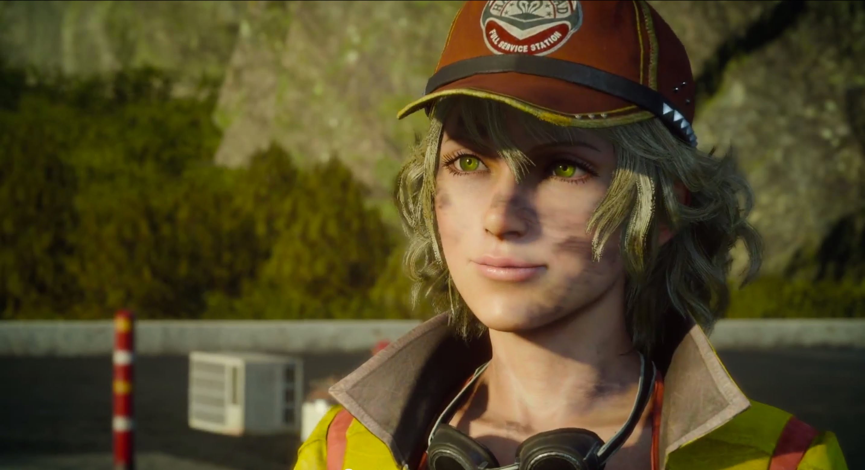 young adult, teenager, day, real people, looking at camera, child, green eyes, Cindy, Final Fantasy XV, front view, 2K, clothing, outdoors, government, HD Wallpaper