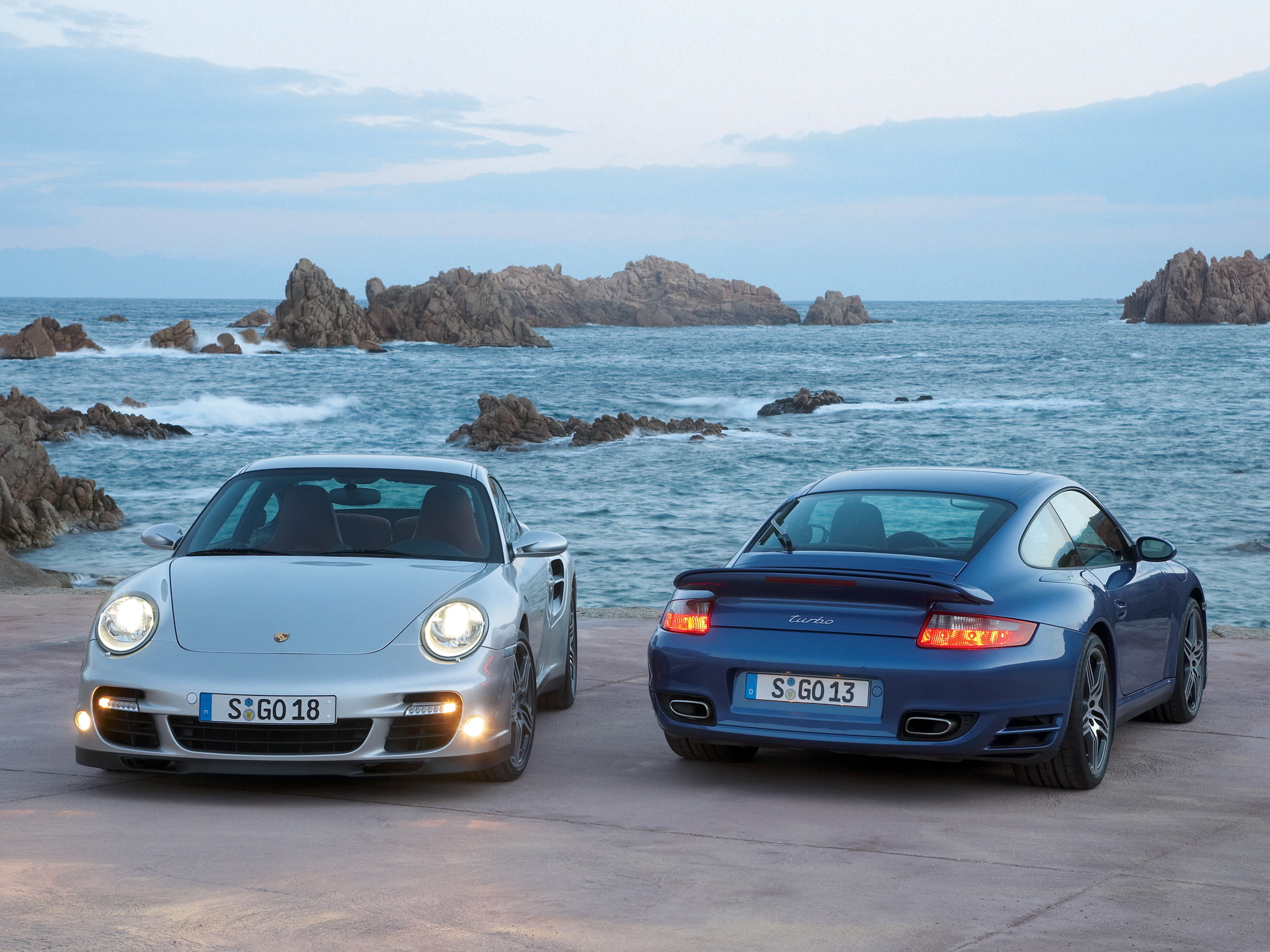 nature, mode of transportation, 2006, rock - object, motor vehicle, beach, porsche, land, transportation, scenics - nature, solid, beauty in nature, 1080P, HD Wallpaper