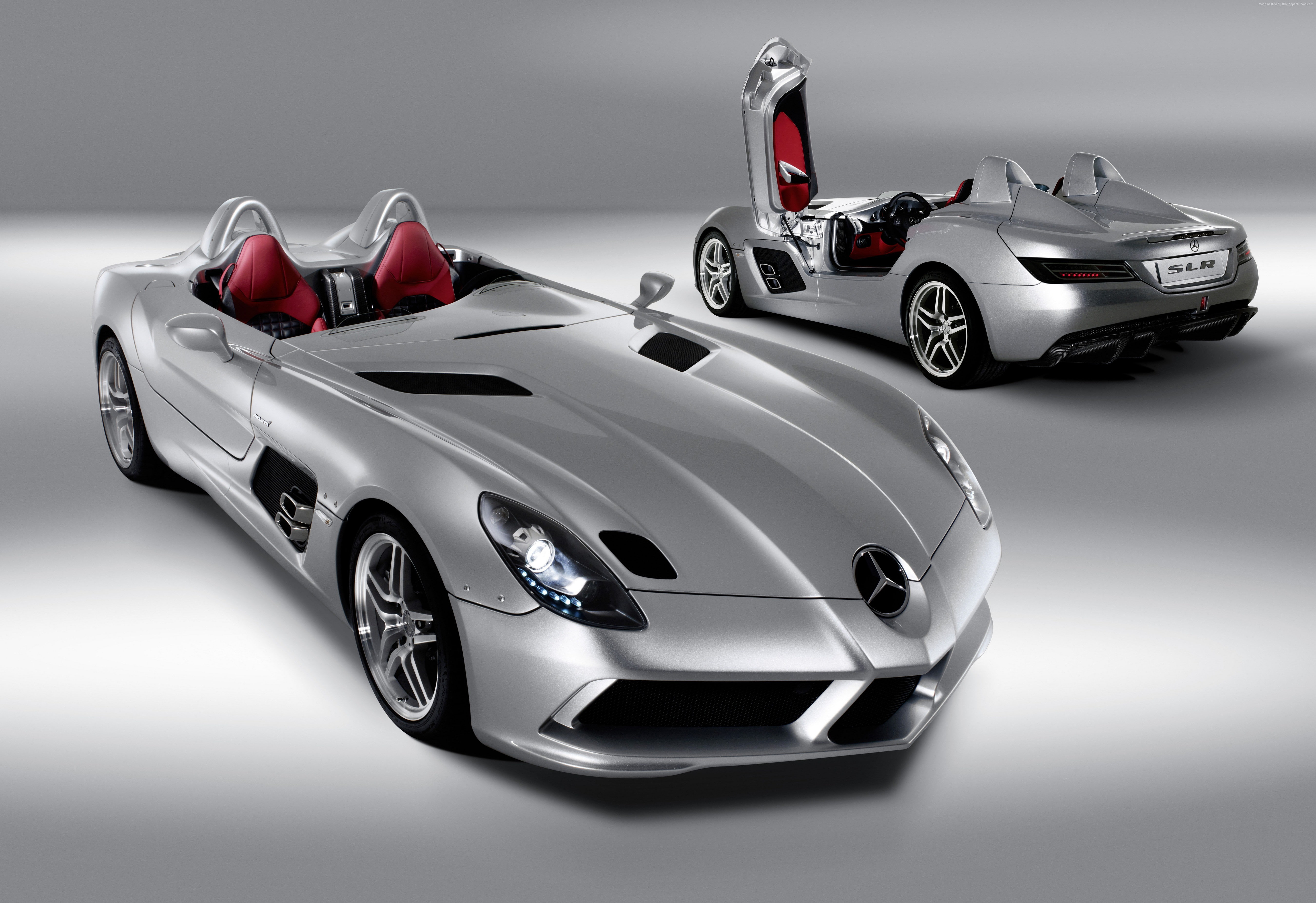 sports race, racecar, Mercedes, 5K, luxury cars, motorsport, chrome, car, wealth, speed, modern, motor vehicle, McLaren, silver colored, shiny, luxury, HD Wallpaper