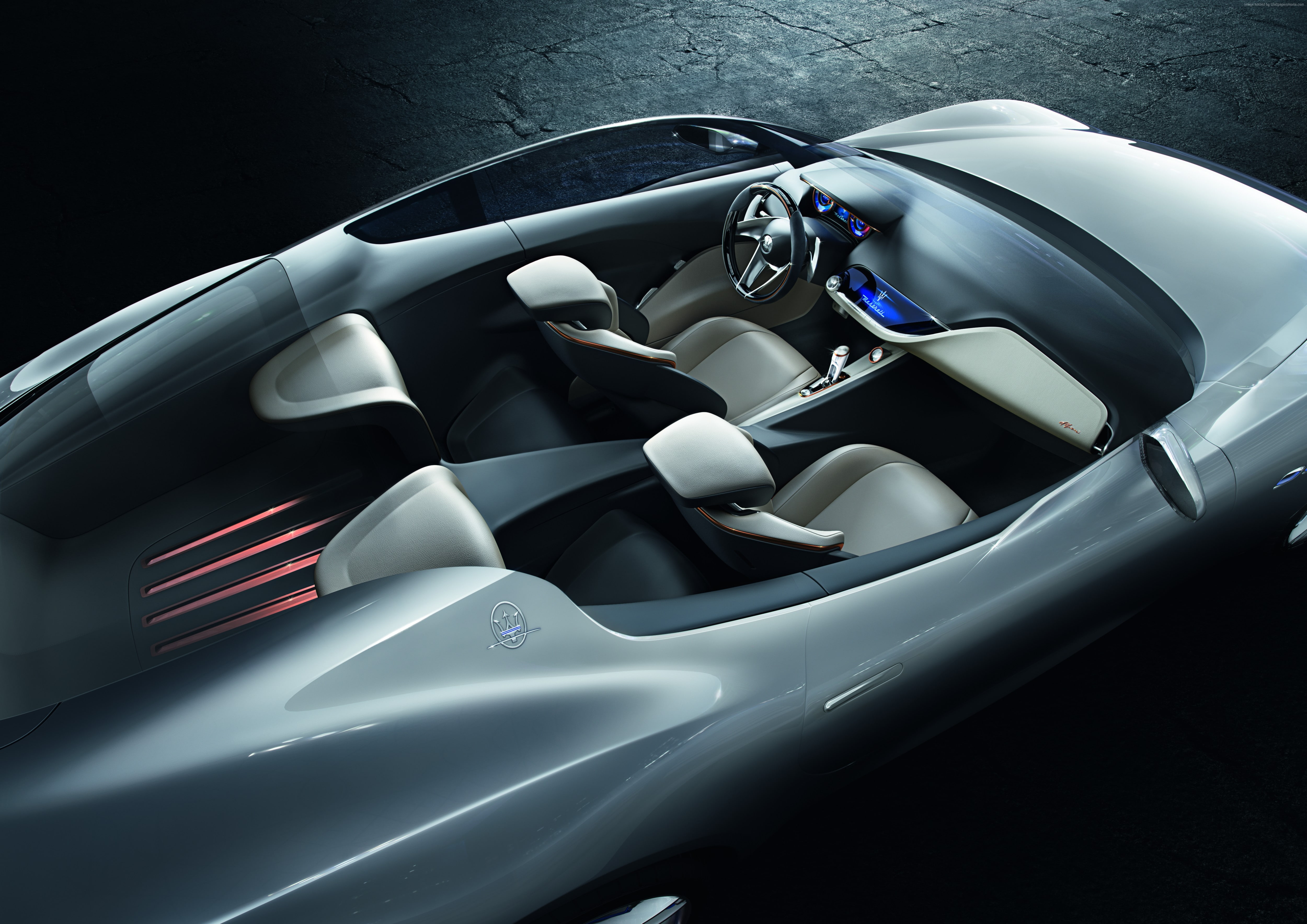 2015 Detroit Auto Show, Maserati Alfieri, concept, Maserati, speed, NAIAS, side, Frankfurt 2015, luxury cars, supercar, 4K, sports car, HD Wallpaper