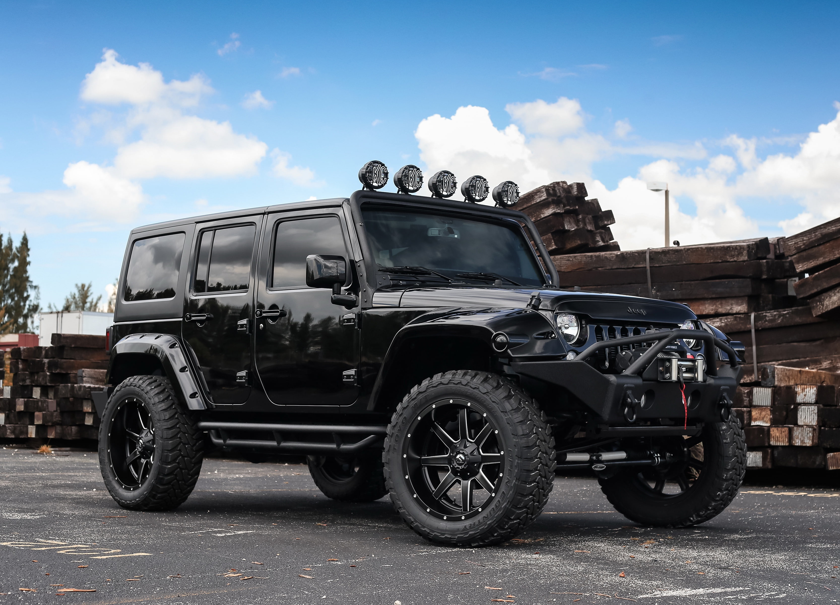 Tuning, 2K, Black, Jeep, Wrangler, HD Wallpaper