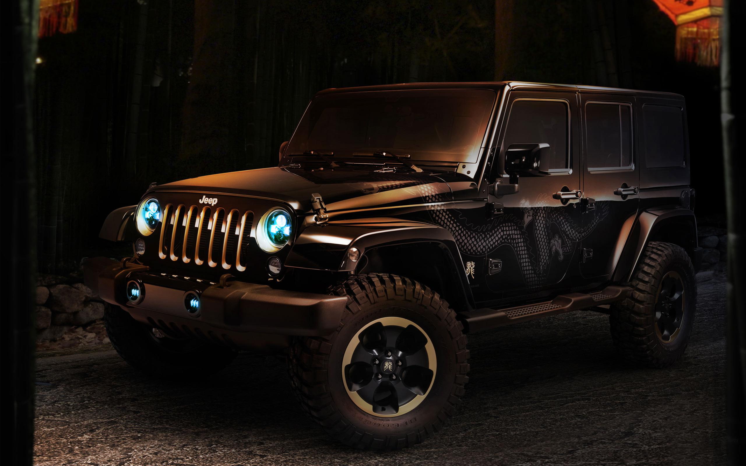 2K, other cars, black, jeep, cars, dragon, wrangler, concept, HD Wallpaper