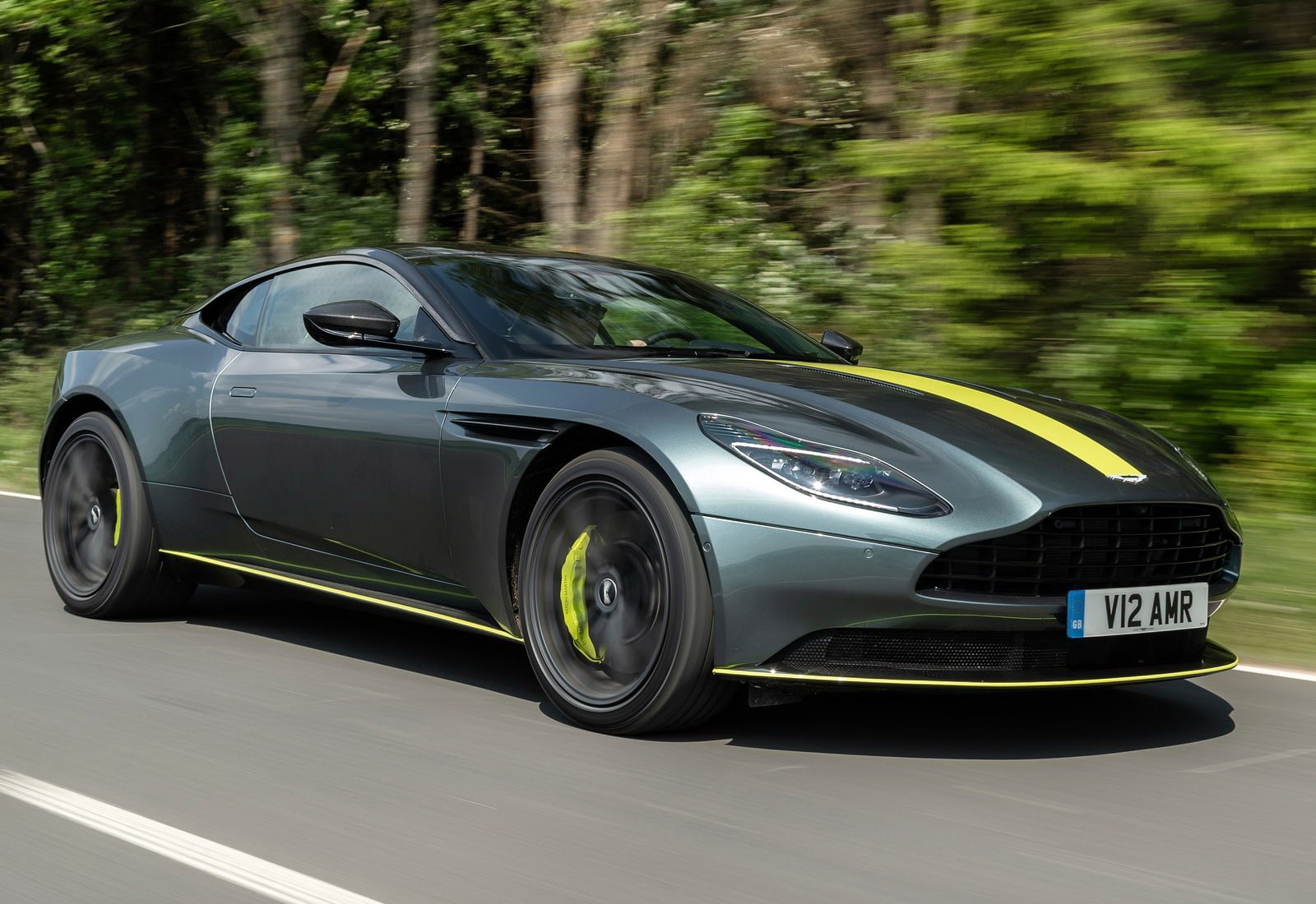 mode of transportation, motion, day, blurred motion, db11, vintage car, transportation, retro styled, wealth, road, speed, tree, luxury, on the move, aston, HD Wallpaper