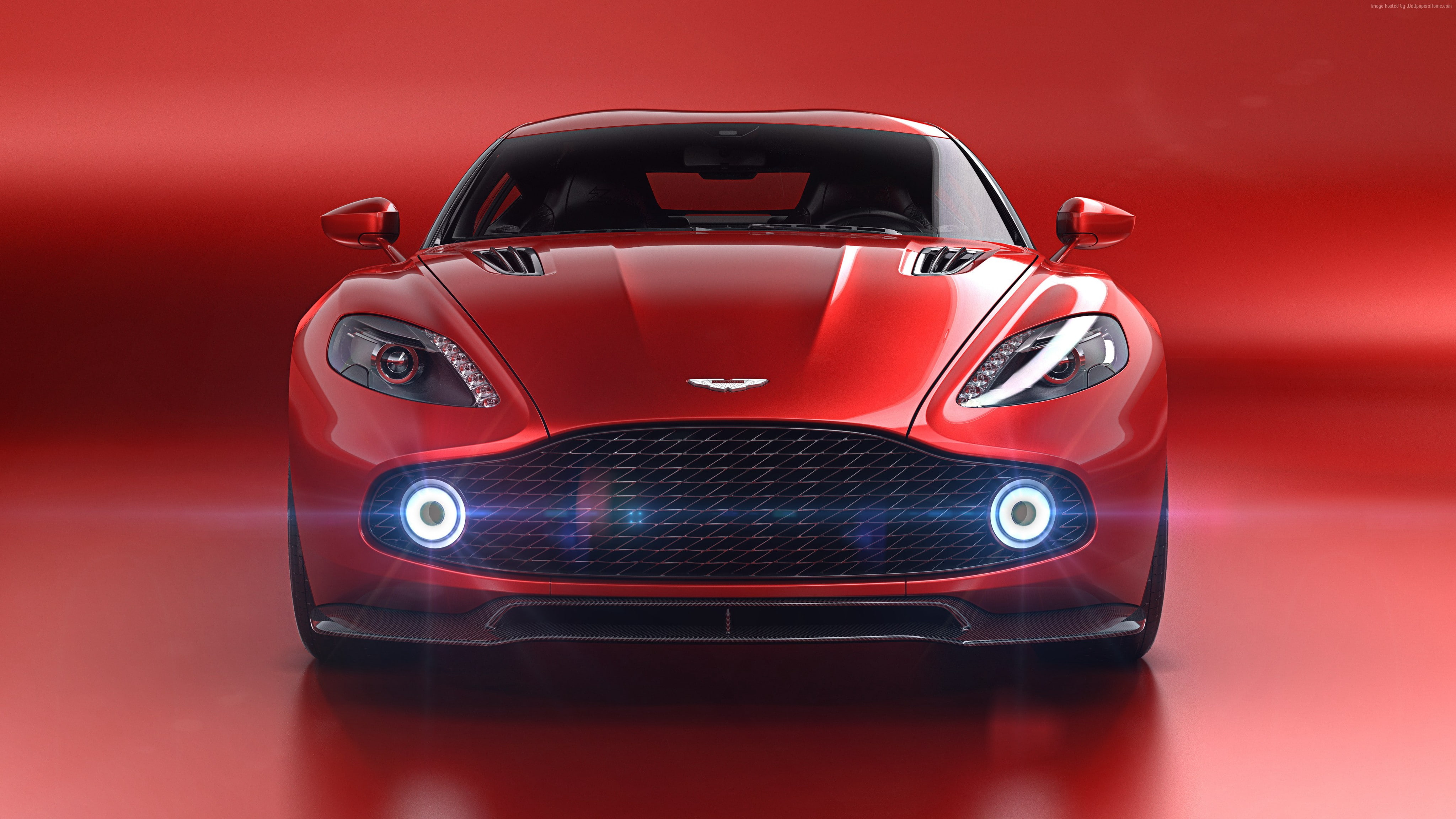 Aston Martin Vanquish Zagato, 4K, Zagato, red, supercar, HD Wallpaper