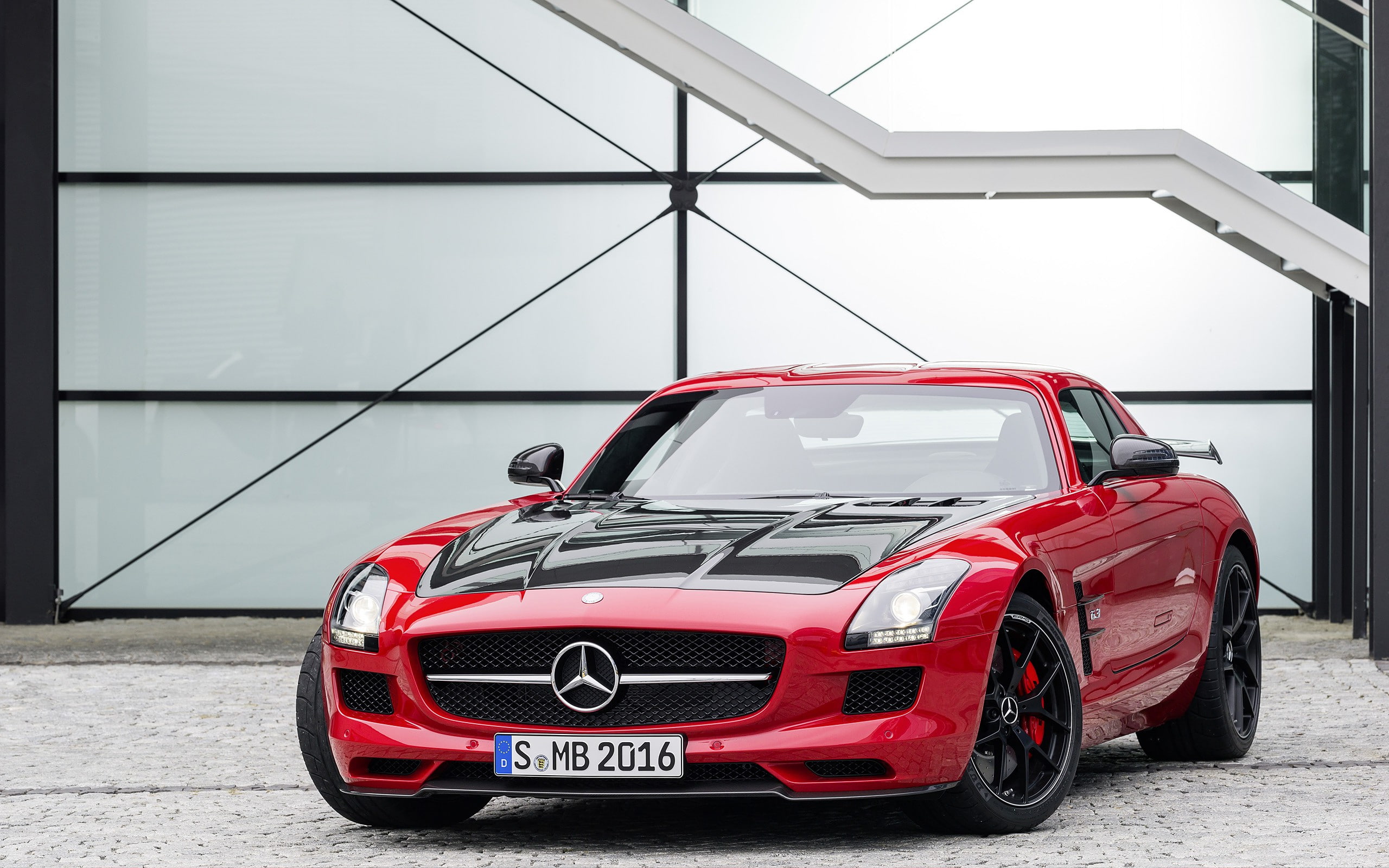 Mercedes-Benz, AMG, Final Edition, Red, sports, C197, sls, stairs, benz, car, 63, 2K, mercedes, GT, HD Wallpaper