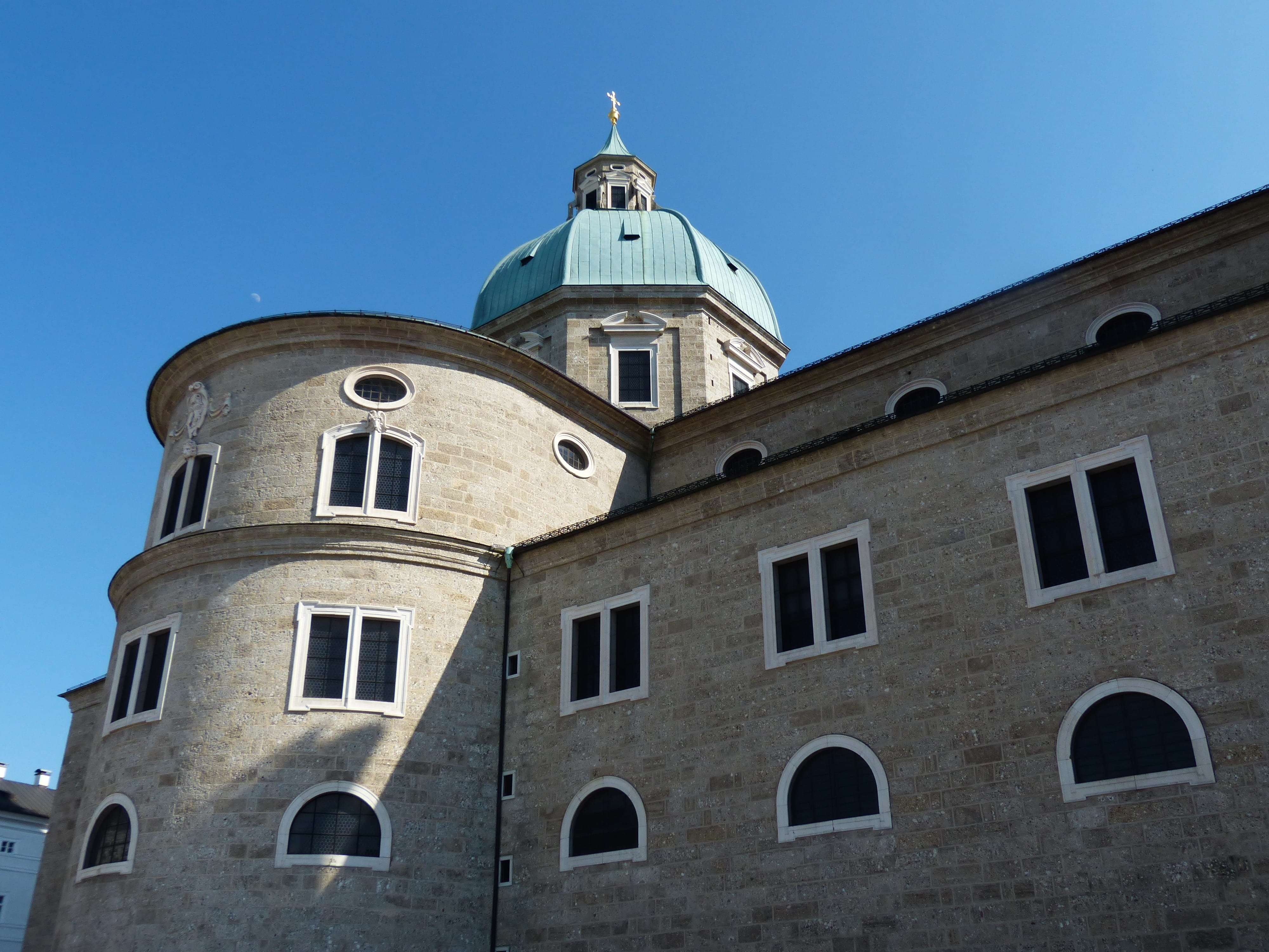 virgil, archdiocese of salzburg, Salzburg Cathedral, tower, clear sky, building exterior, church, architecture, transept, place of worship, austria, sky, HD Wallpaper