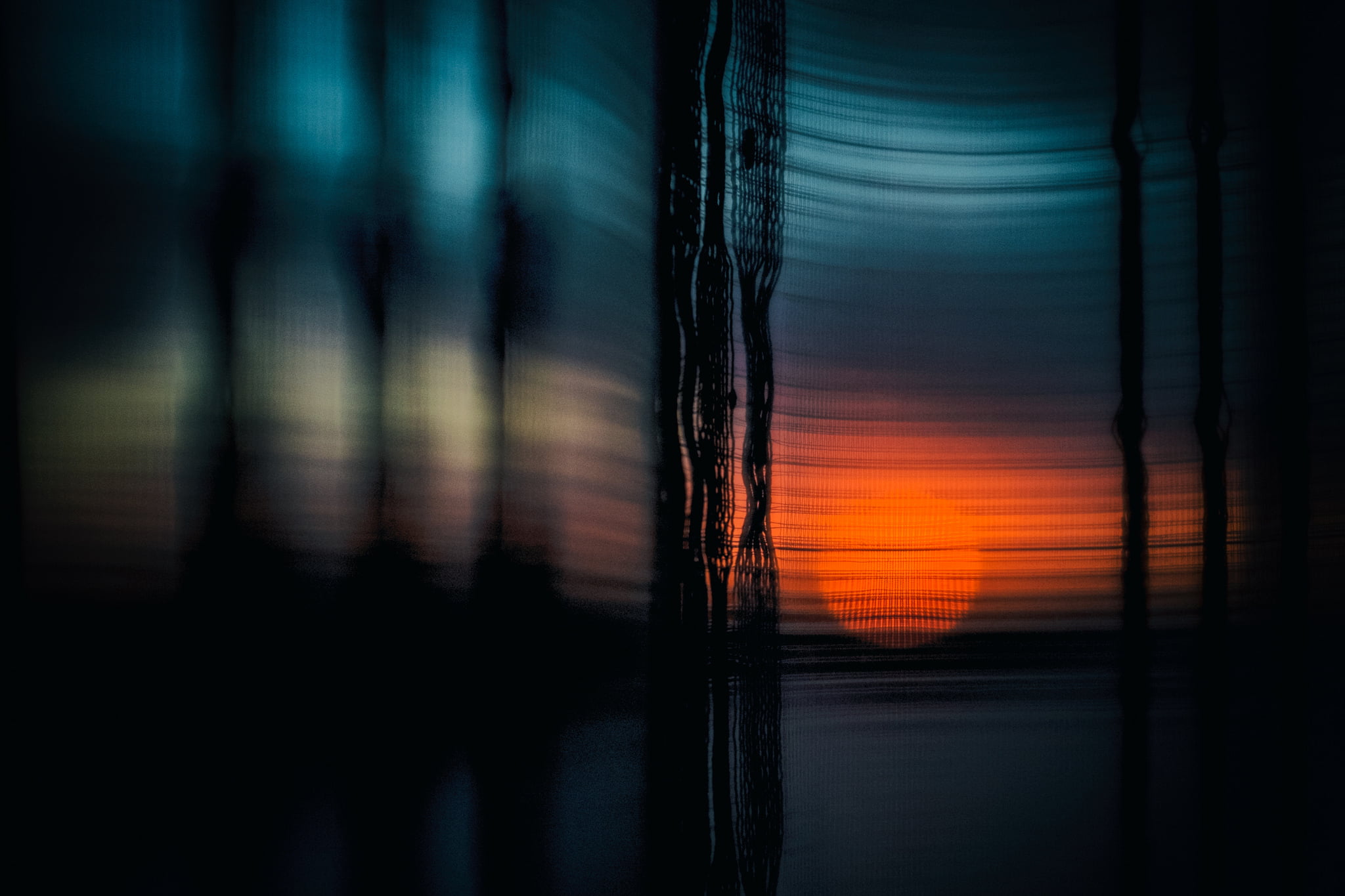 outdoors, nature, silhouette, blind, dramatic sky, 1080P, sky, bokeh, beauty in nature, light, no people, night, window, abstract, close-up, dark, tree, HD Wallpaper