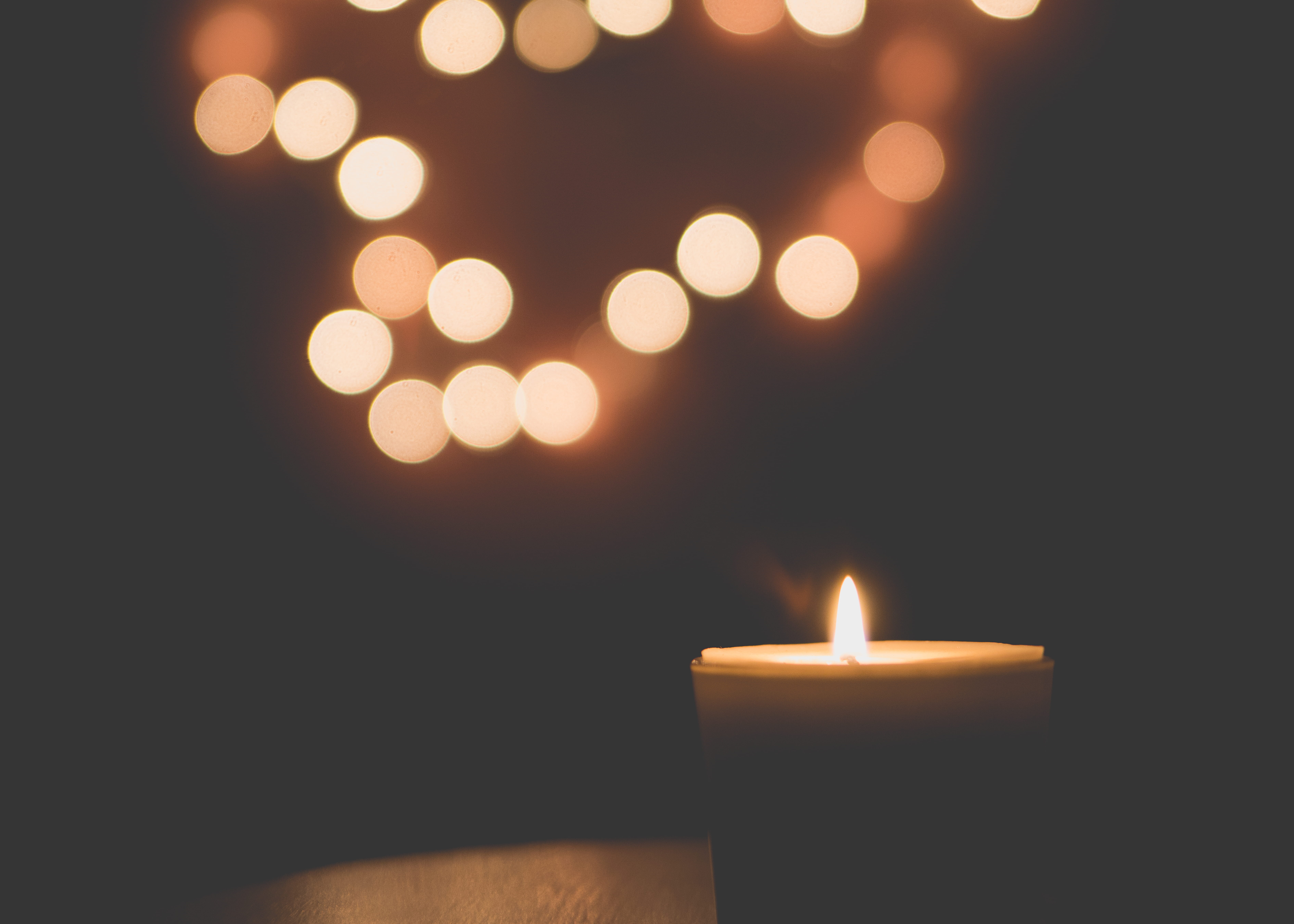 lights, tranquility, no people, indoors, fire - natural phenomenon, heat - temperature, black background, christmas decoration, photography, celebration, HD Wallpaper