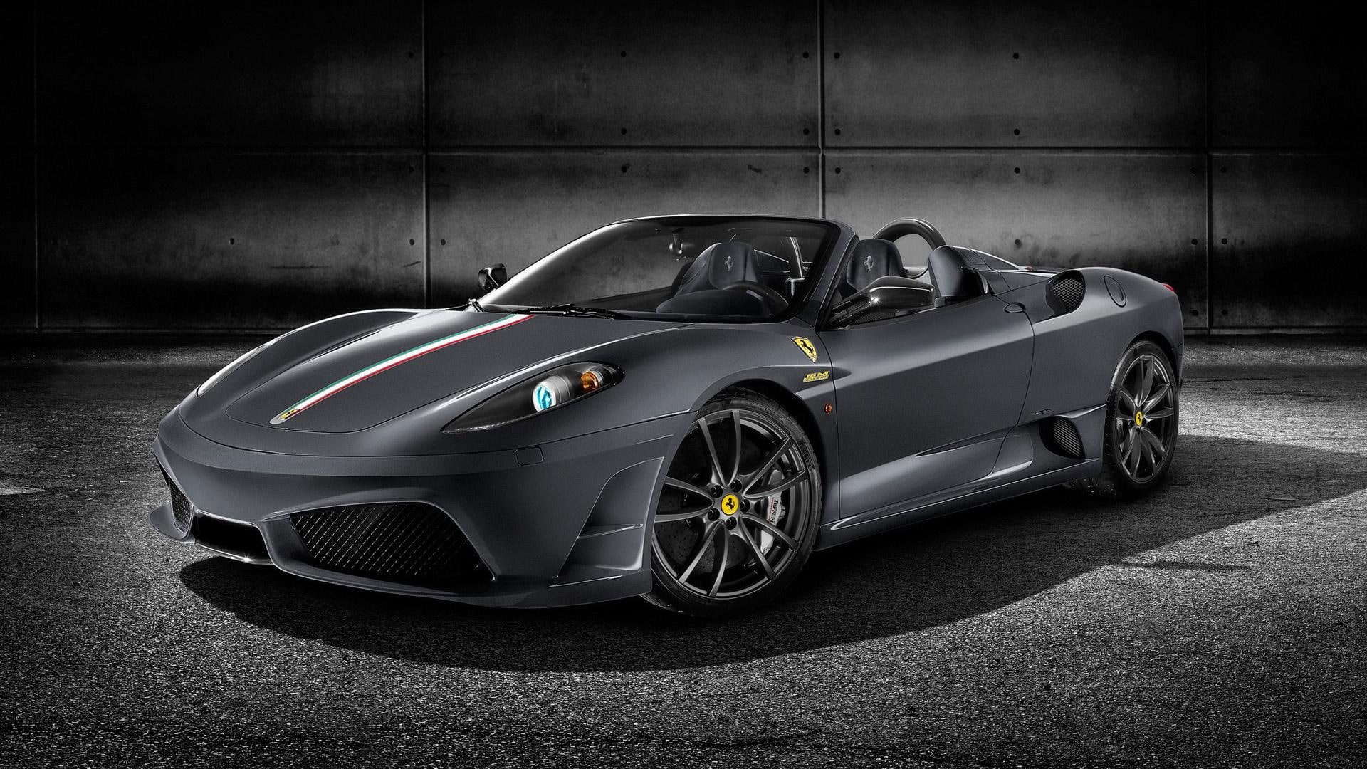 spyder, 1080P, 1080p, italia, gray, ferrari, hdtv, p, spider, scuderia, HD Wallpaper