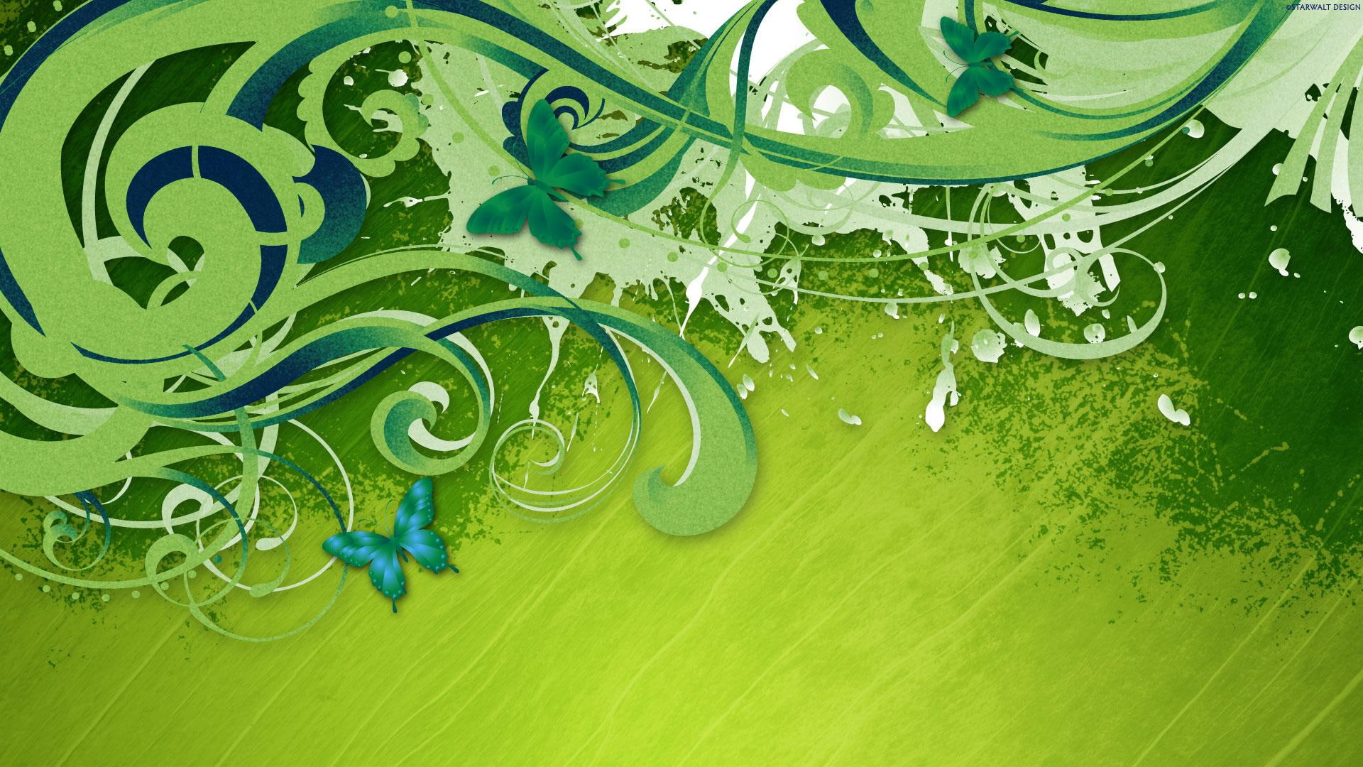 vector and designs, 1080P, vector, hdtv, green, HD Wallpaper