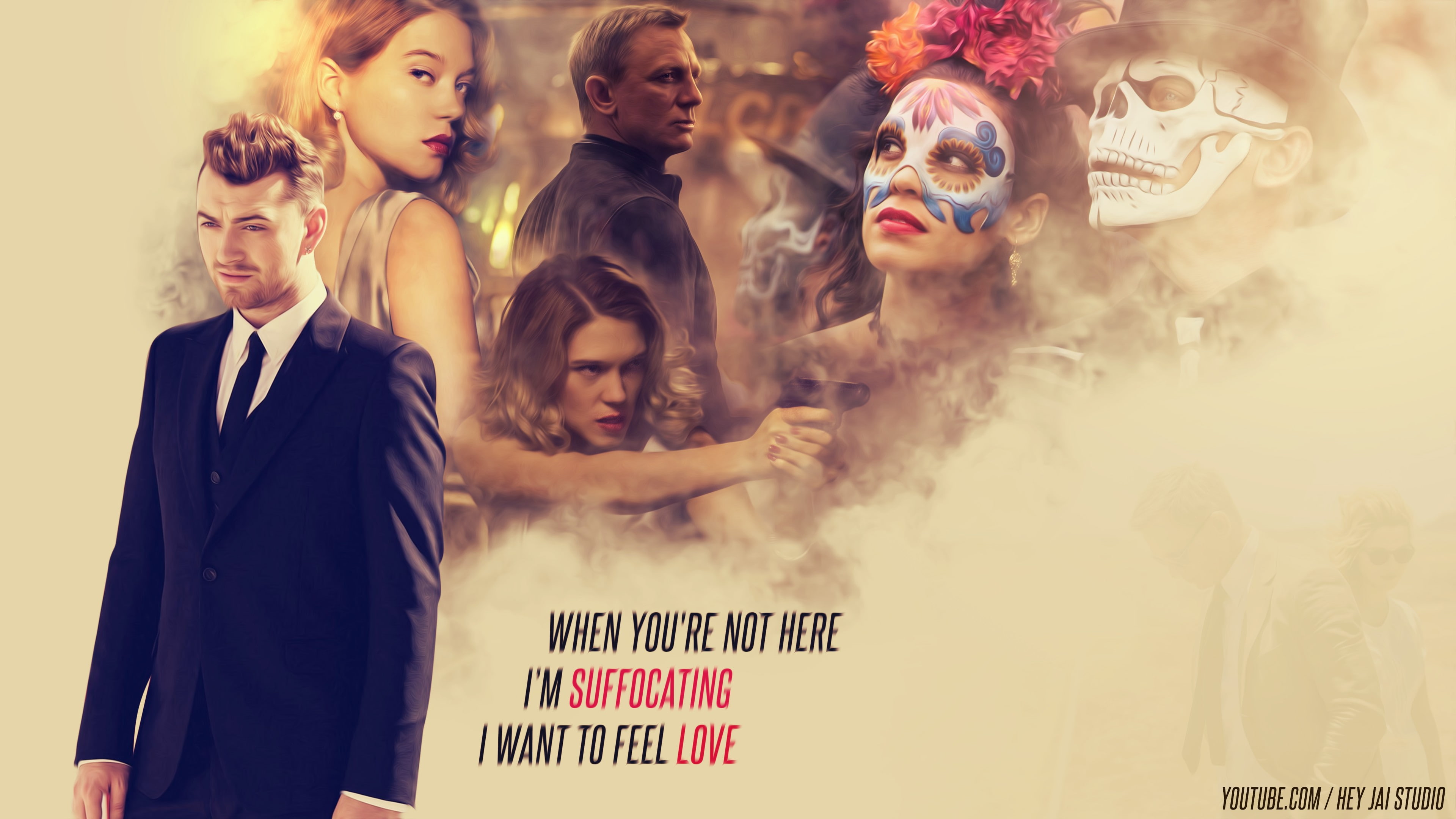 4K, Daniel Craig, lea Seydoux, Sam Smith, James Bond, HD Wallpaper