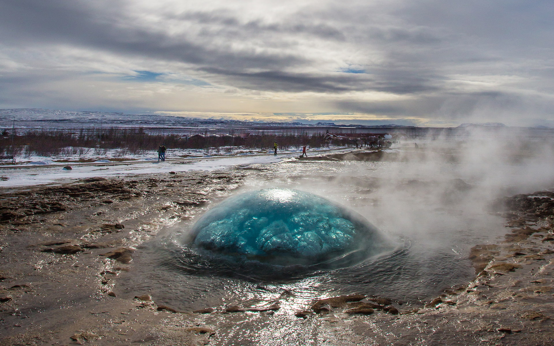 body, 1080P, water, smoke, nature, steam, geyser, hd, bubble, HD Wallpaper