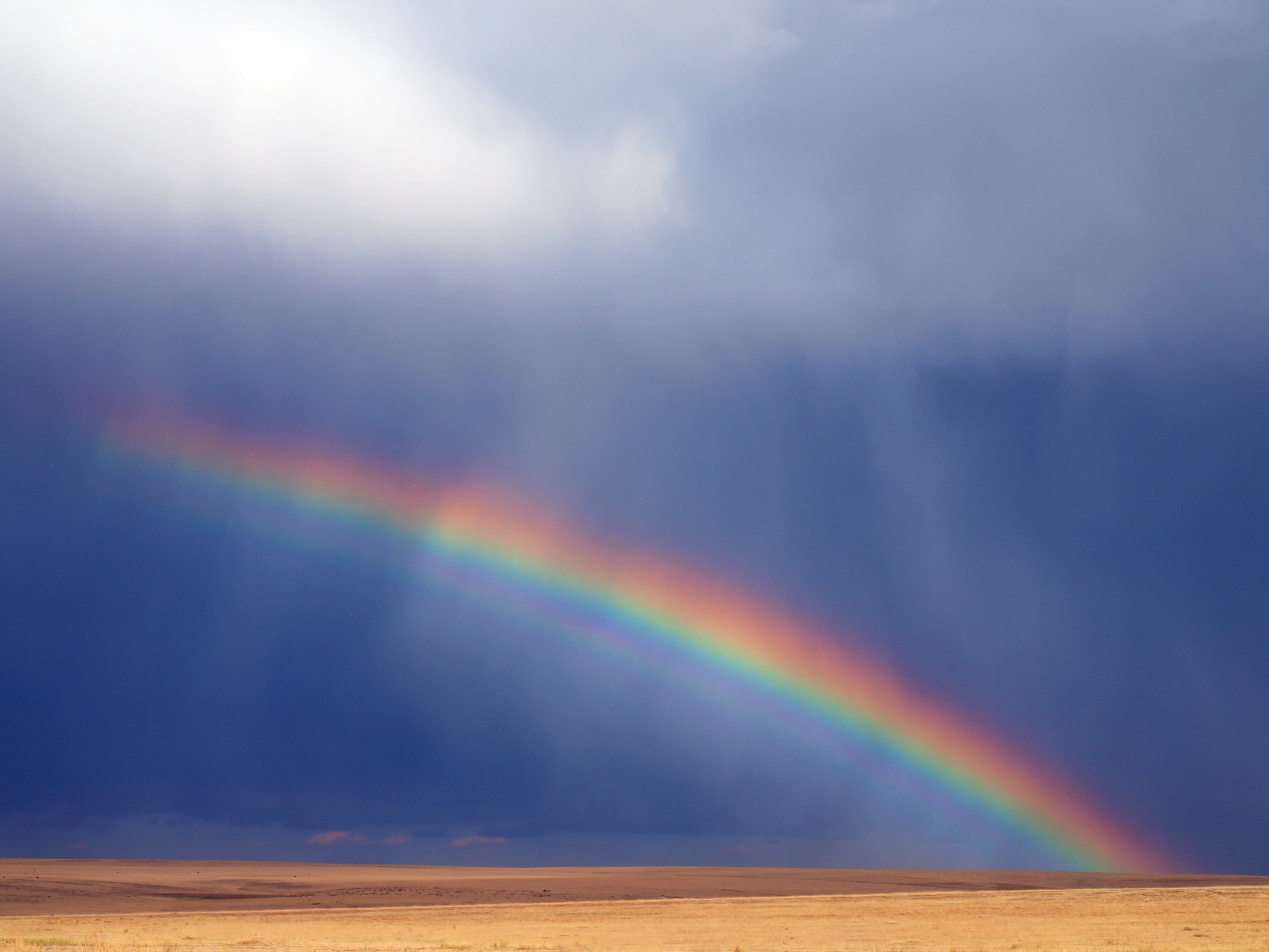 dramatic sky, bright, wet, beauty in nature, multi colored, land, day, cloud - sky, beauty, rainbow, water, tranquil scene, nature, outdoors, scenics - nature, HD Wallpaper