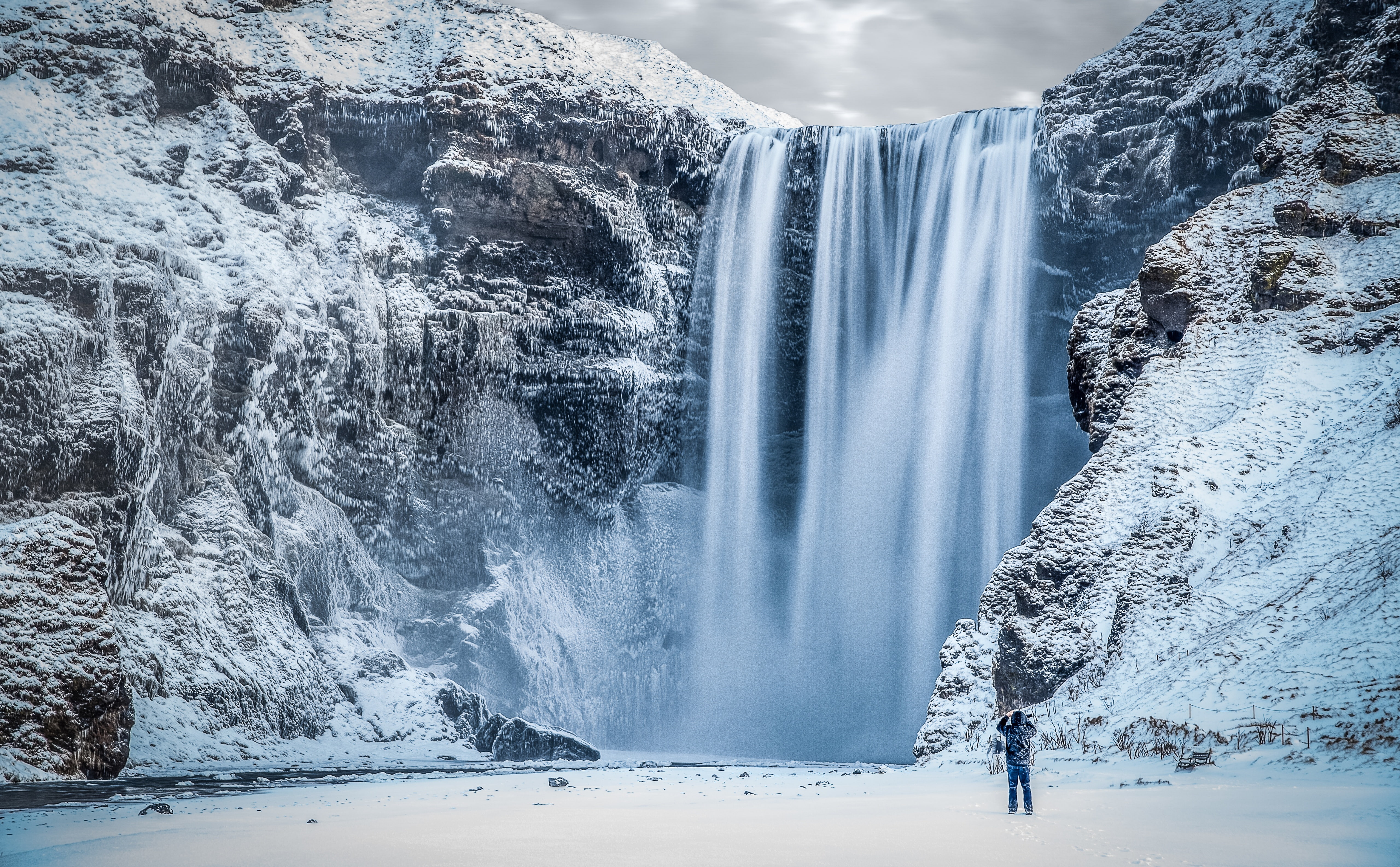 beauty in nature, power in nature, no people, visit, ice, cold temperature, tree, Scenery, blurred motion, Travel, Snow, water, environment, non-urban scene, HD Wallpaper
