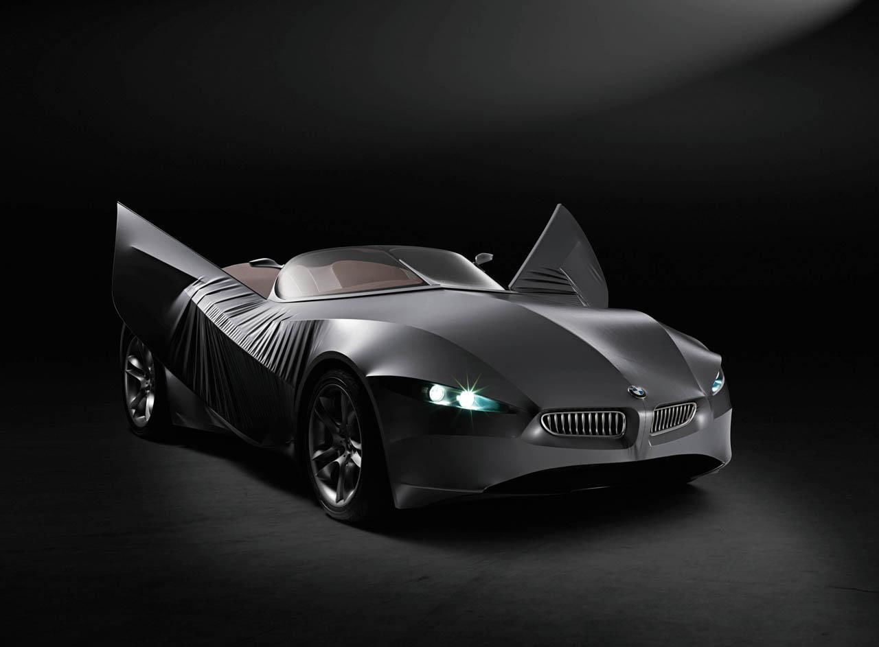 black background, visionary, car, indoors, 720P, silver colored, bmw, gina, night, stationary, mode of transportation, wealth, land vehicle, no people, HD Wallpaper