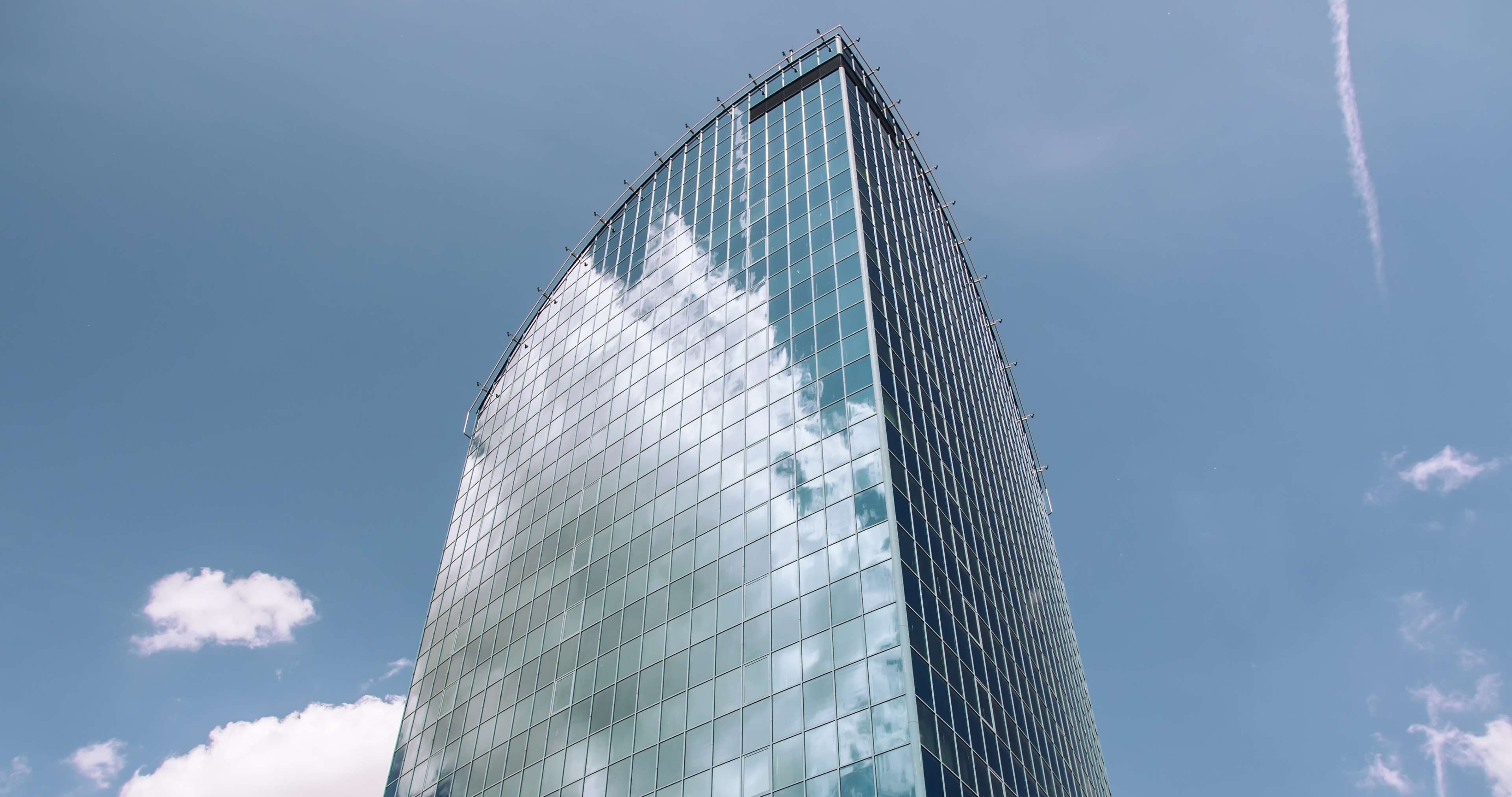 downtown, building, office, alloy, city, facade, windows, nature, skyscraper, no people, reflection, high, office building, steel, urban, low angle view, HD Wallpaper