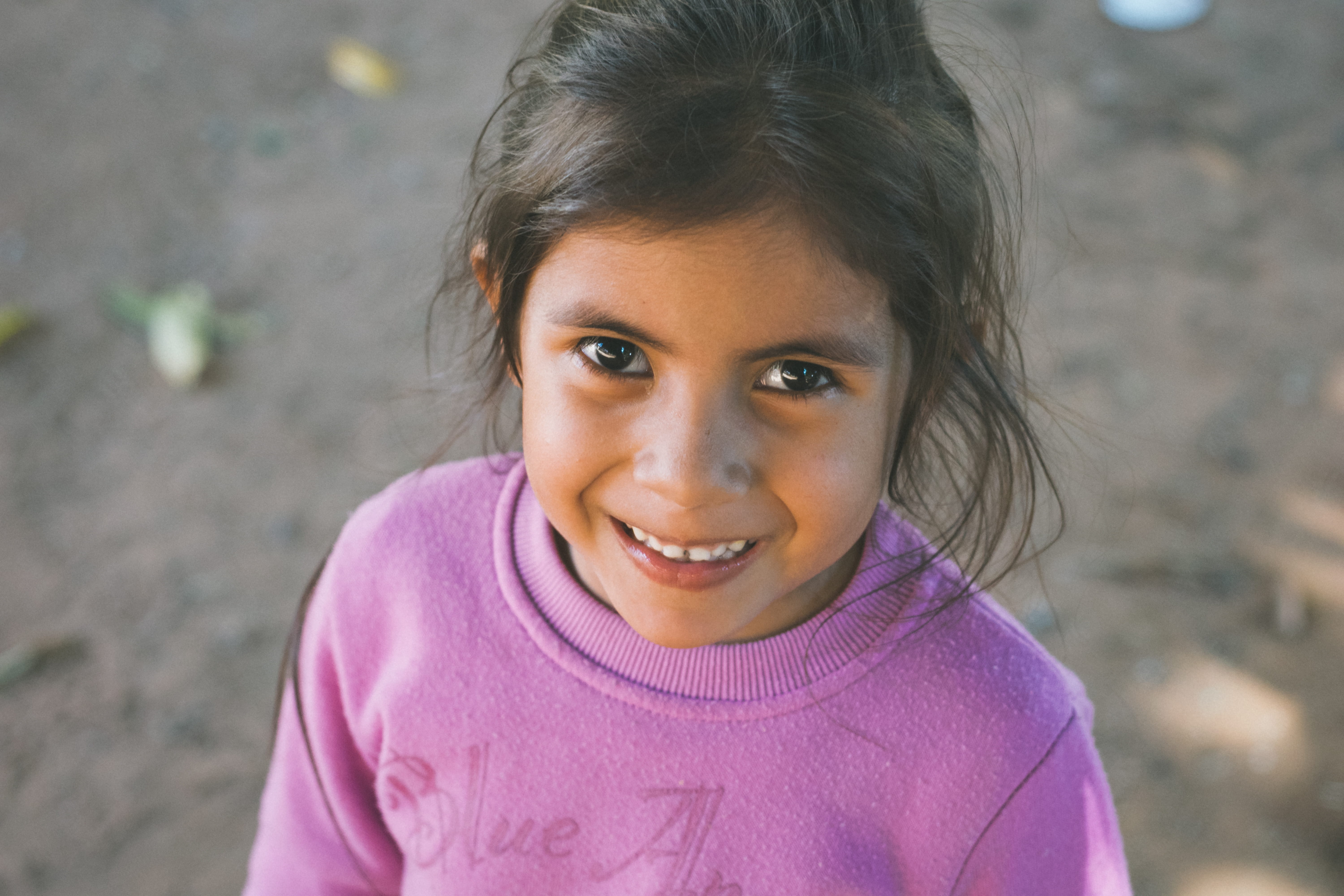 portrait, lambare, girls, front view, females, 5K, smiling, innocence, childhood, emotion, paraguay, focus on foreground, day, pink color, looking at camera, HD Wallpaper