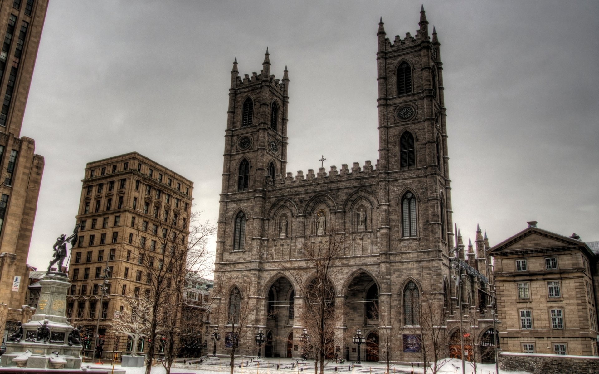 Notre Dame Basilica in Montreal, 1080P, Basilicas, HD Wallpaper