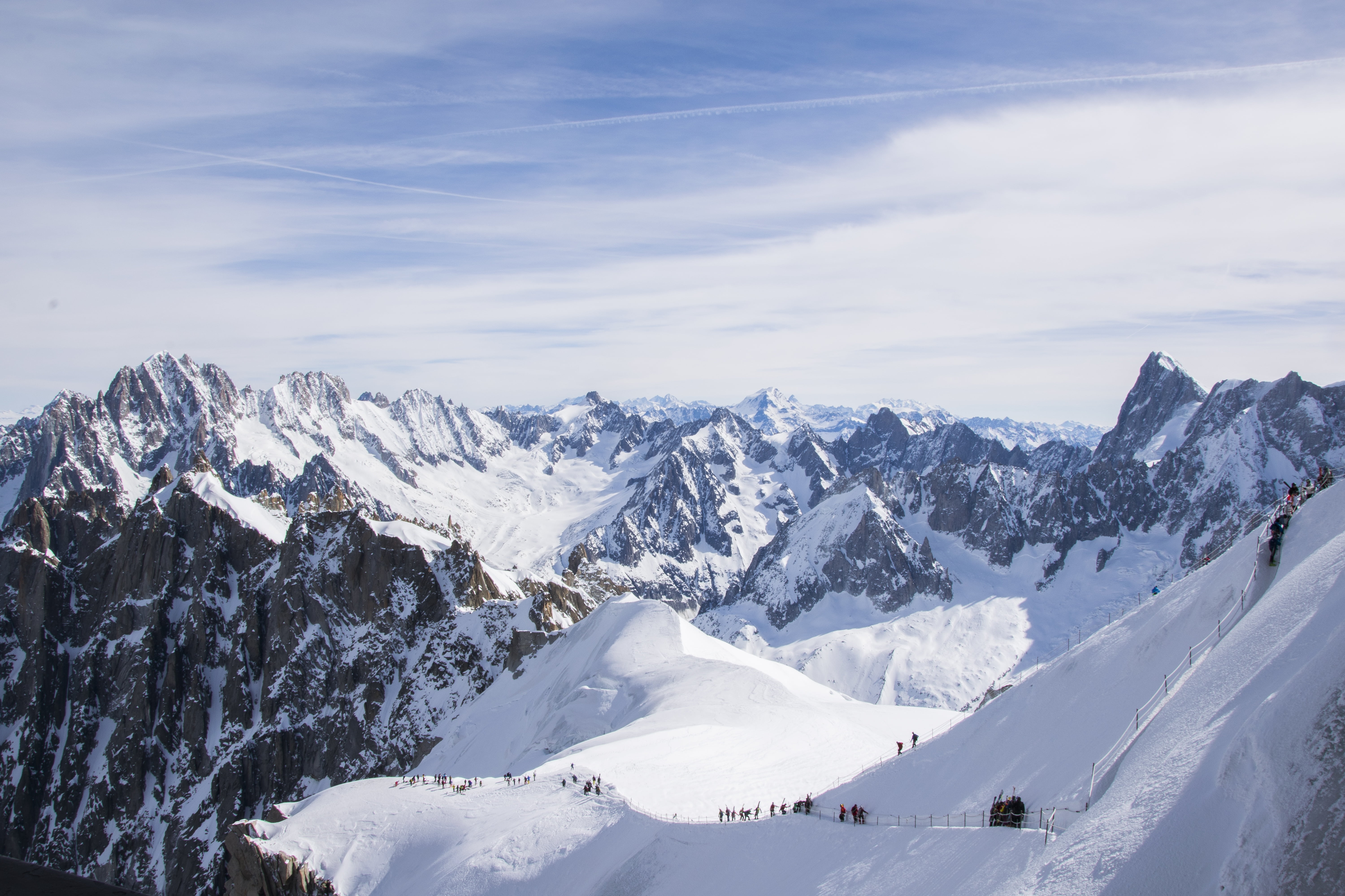 hill, cold temperature, steep, mont blanc, tranquility, high, snow, france, snowcapped mountain, tranquil scene, adventure, winter, day, non-urban scene, HD Wallpaper