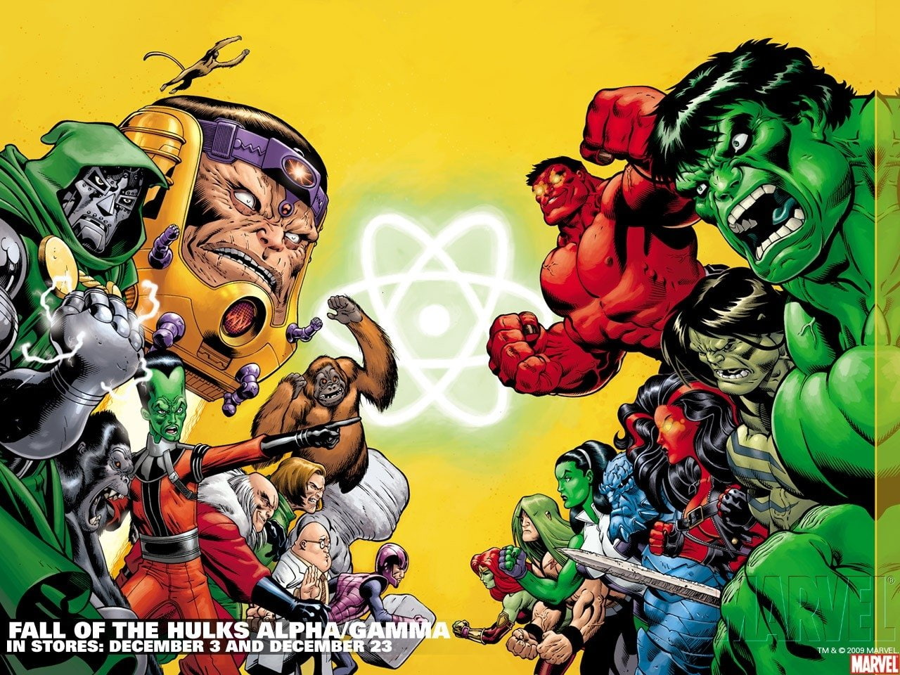 Doctor Doom, Hulk, Fall Of The Hulks, Comics, 720P, She-Hulk, HD Wallpaper