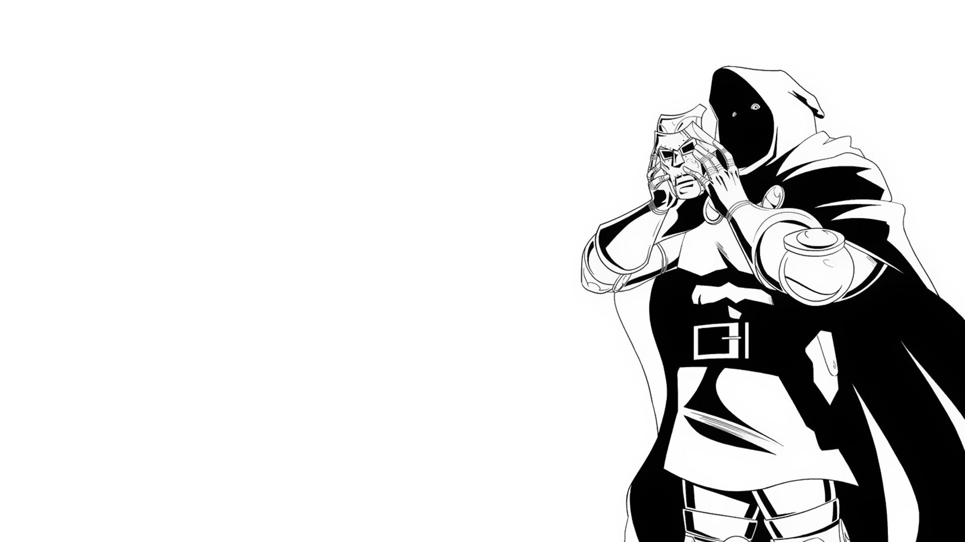 no people, human skeleton, front view, studio shot, art and craft, Comics, 1080P, mask, creativity, copy space, Doctor Doom, cut out, representation, bone, HD Wallpaper