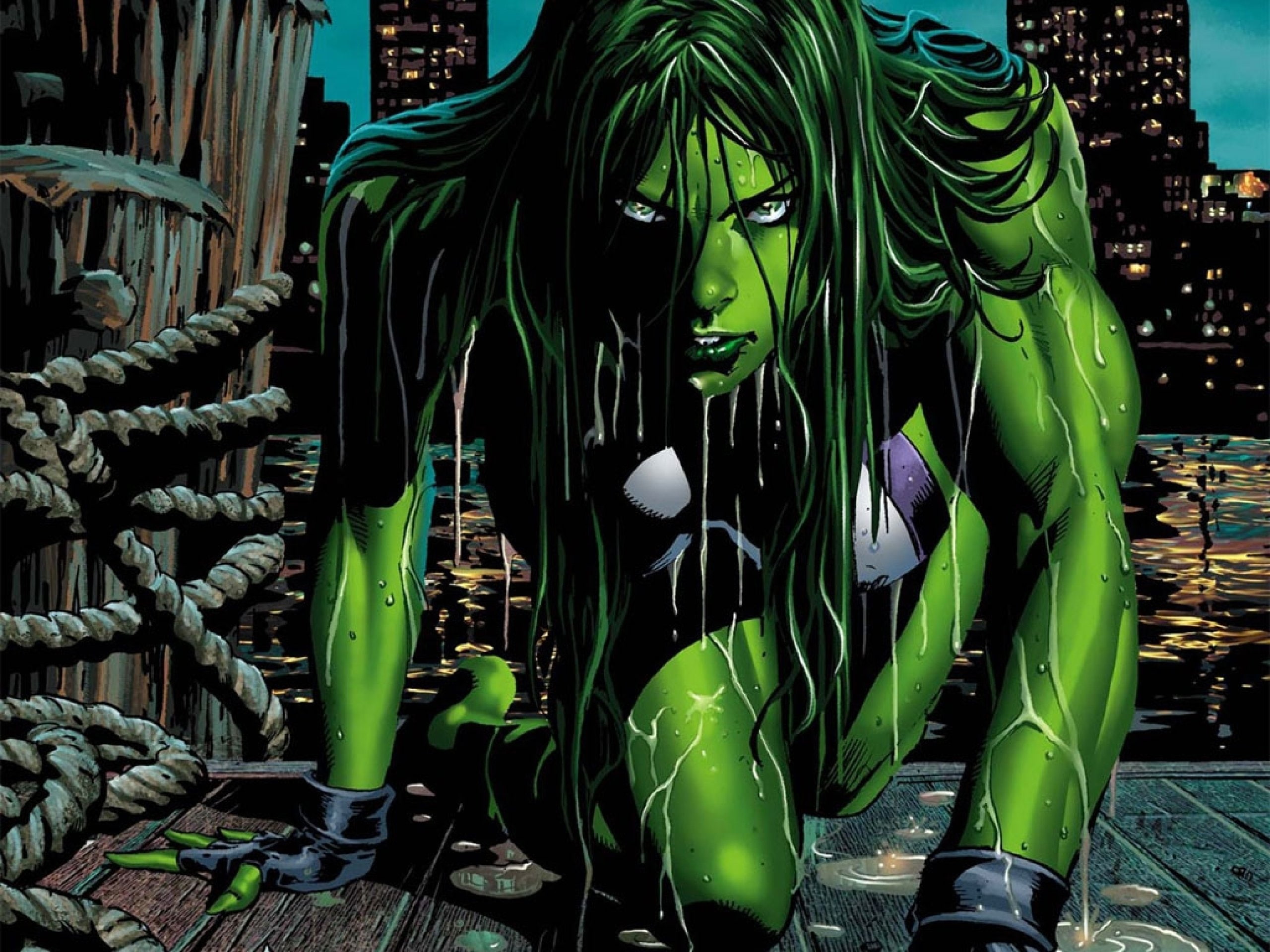 superhero, she, hulk, comics, 2K, she-hulk, marvel, HD Wallpaper