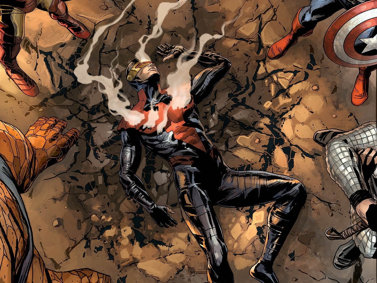 The Avengers, Iron Man, Avengers, 720P, Captain America, Thing (Marvel Comics), Cyclops (Marvel Comics), Thor, HD Wallpaper