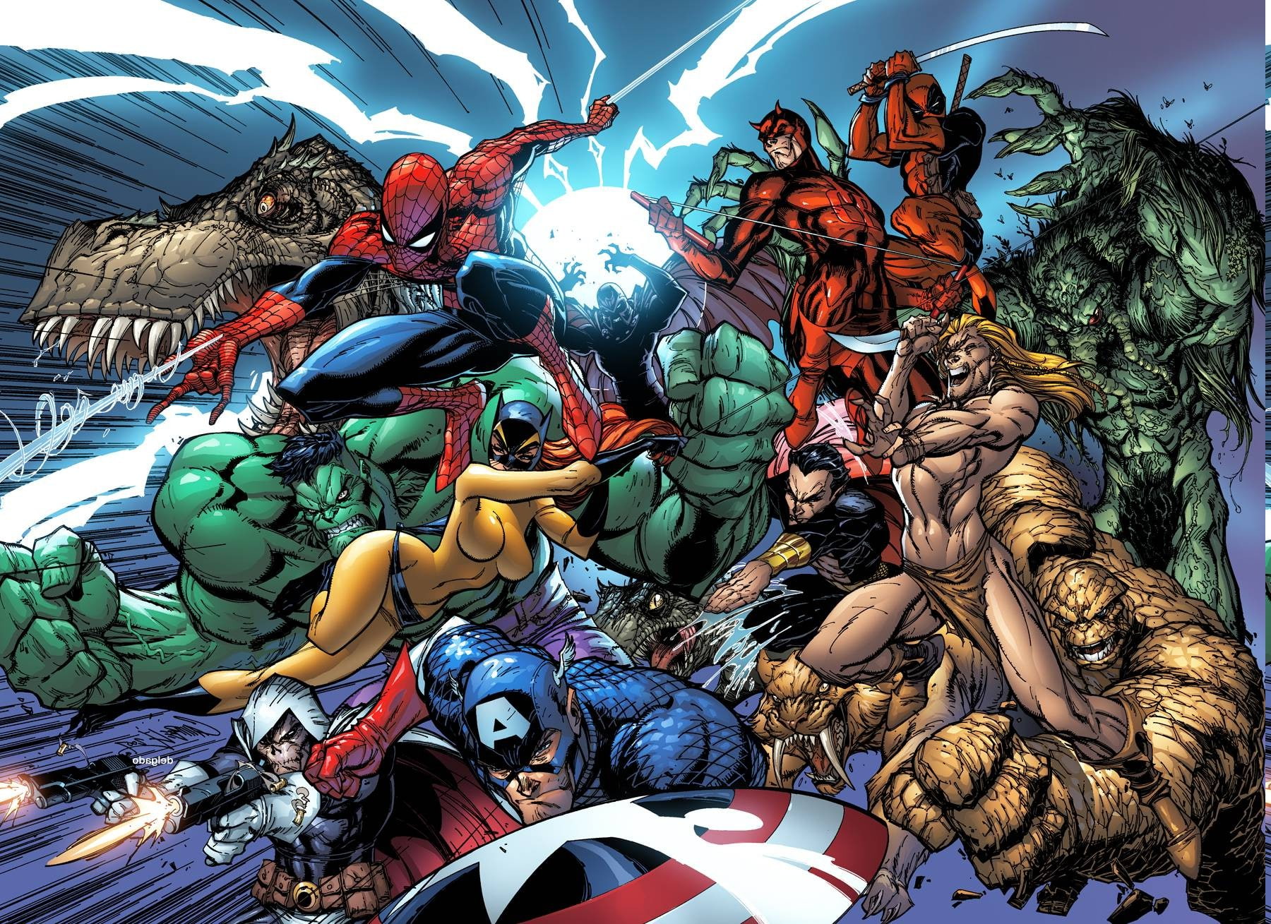 720P, multi colored, no people, deadpool, creativity, variation, Marvel Comics, hulk, Captain America, outdoors, human representation, large group of objects, HD Wallpaper