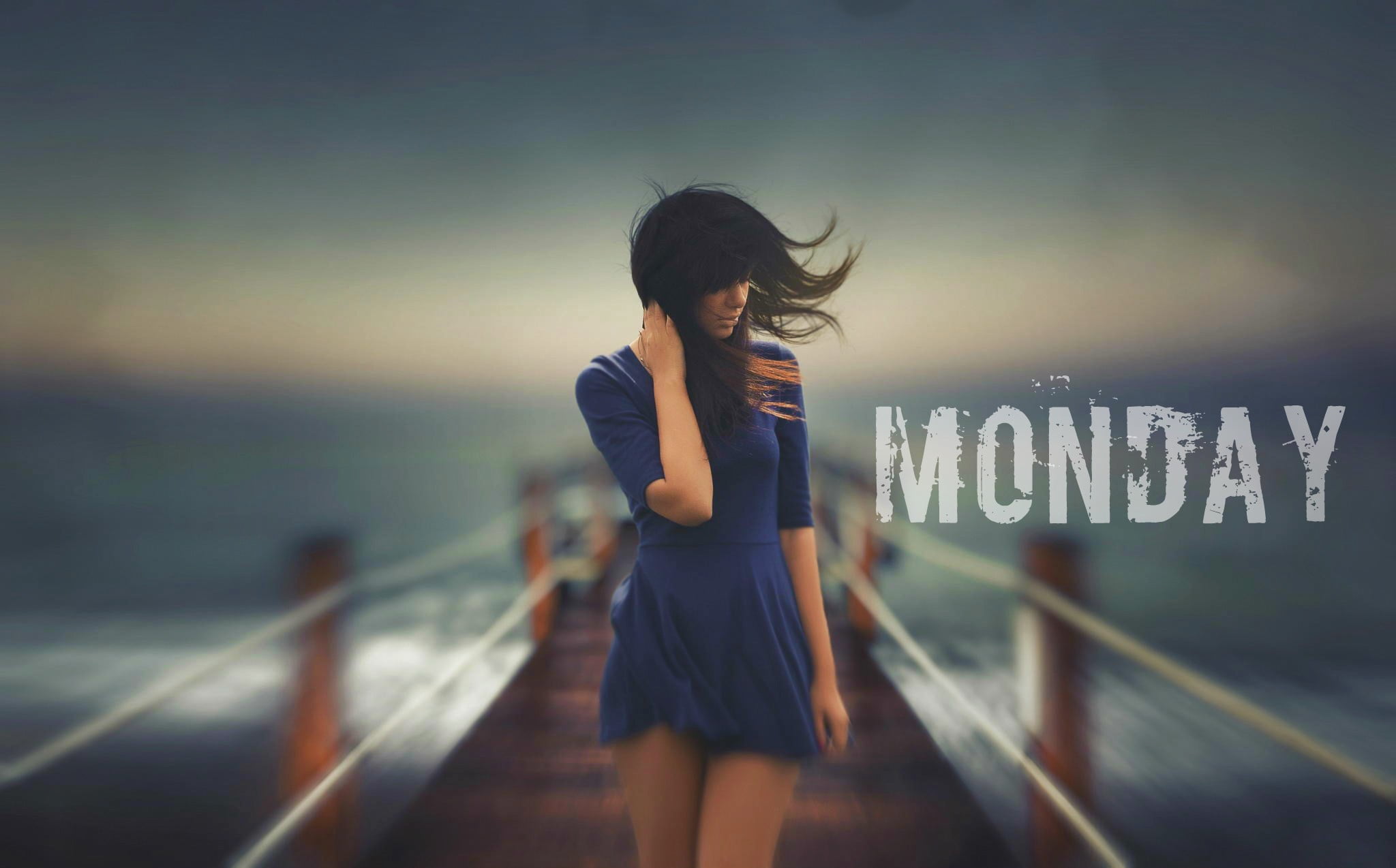 outdoors, standing, women, hairstyle, communication, sea, fashion, long hair, lifestyles, untitled, text, three quarter length, hair, teenager, water, sky, HD Wallpaper
