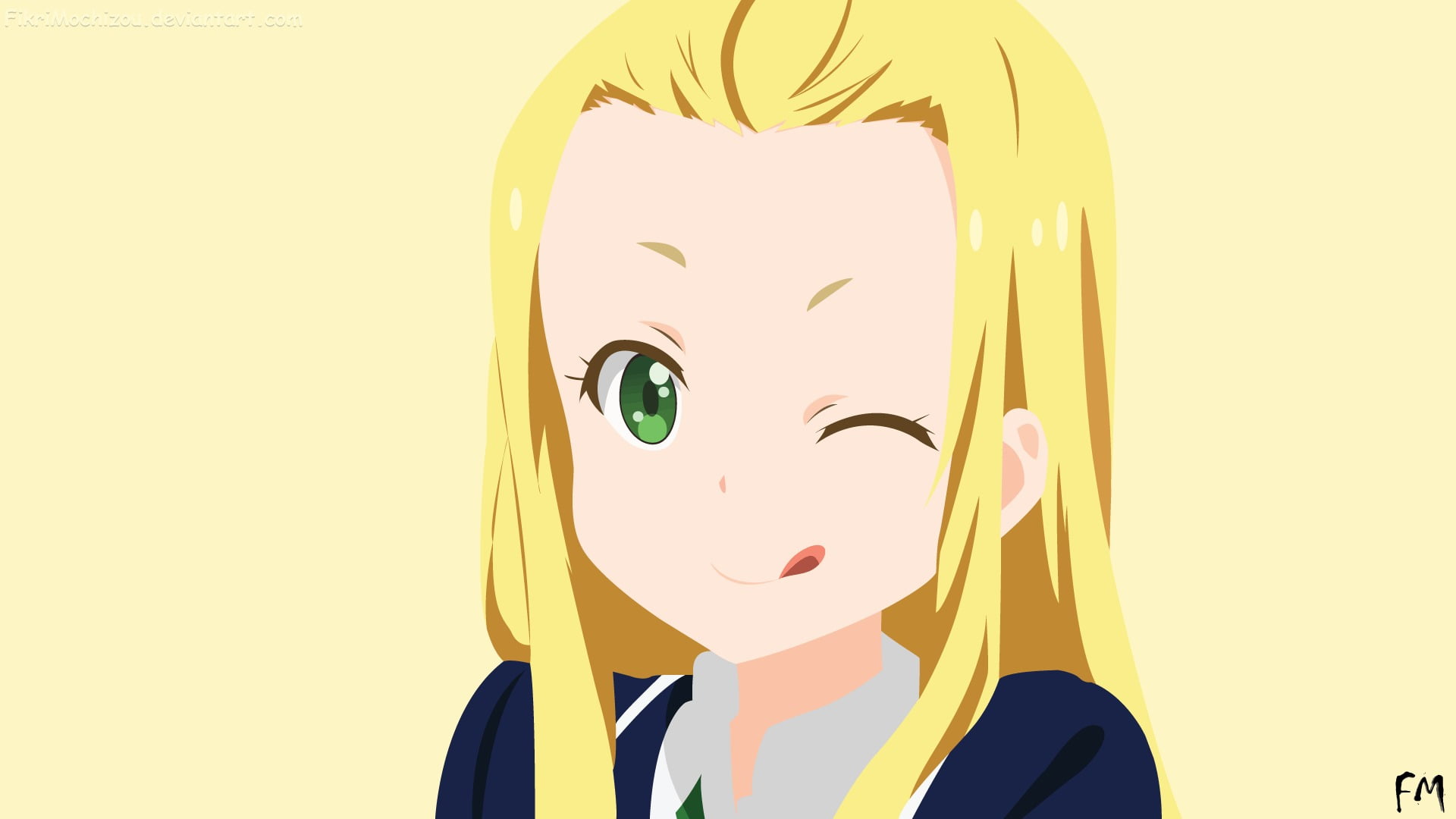 yellow, looking at camera, body part, studio shot, young adult, women, Colette (Konobi), portrait, human body part, indoors, Kono Bijutsubu ni wa Mondai ga Aru!, HD Wallpaper
