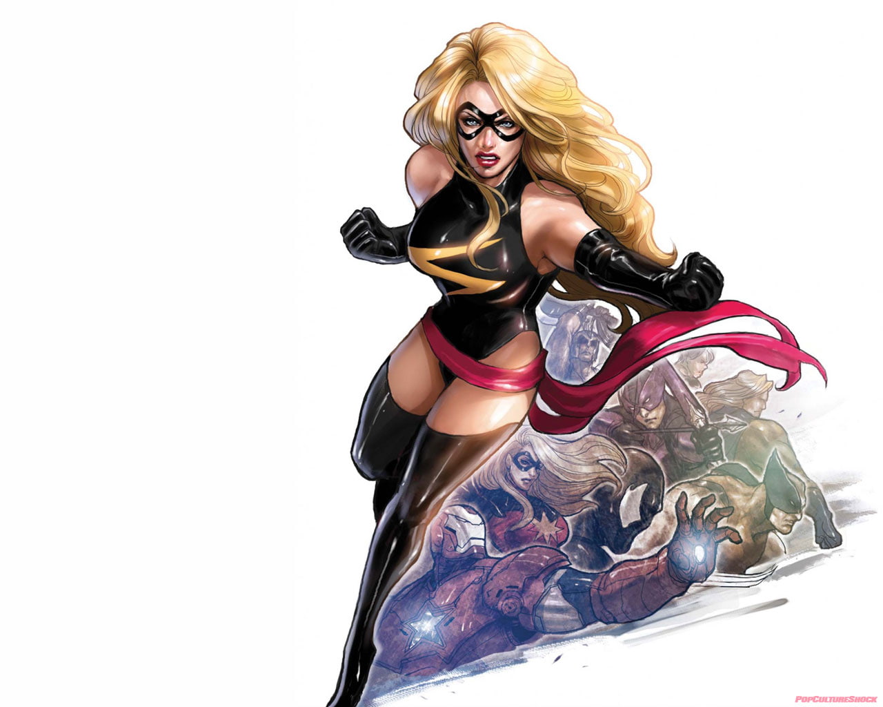 suit, superhero, comics, ms, marvel, 720P, hd, black, woman, HD Wallpaper