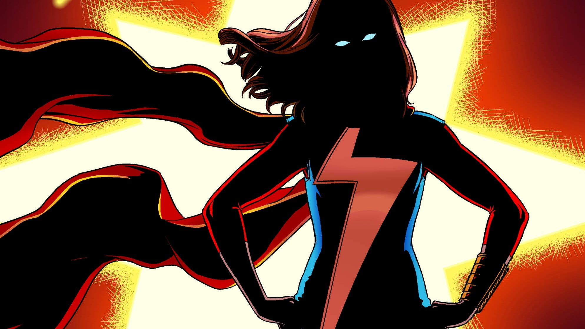 art and craft, text, amusement park, representation, shape, ms marvel, indoors, pattern, neon, red, one person, 1080P, abstract, women, illuminated, back lit, HD Wallpaper