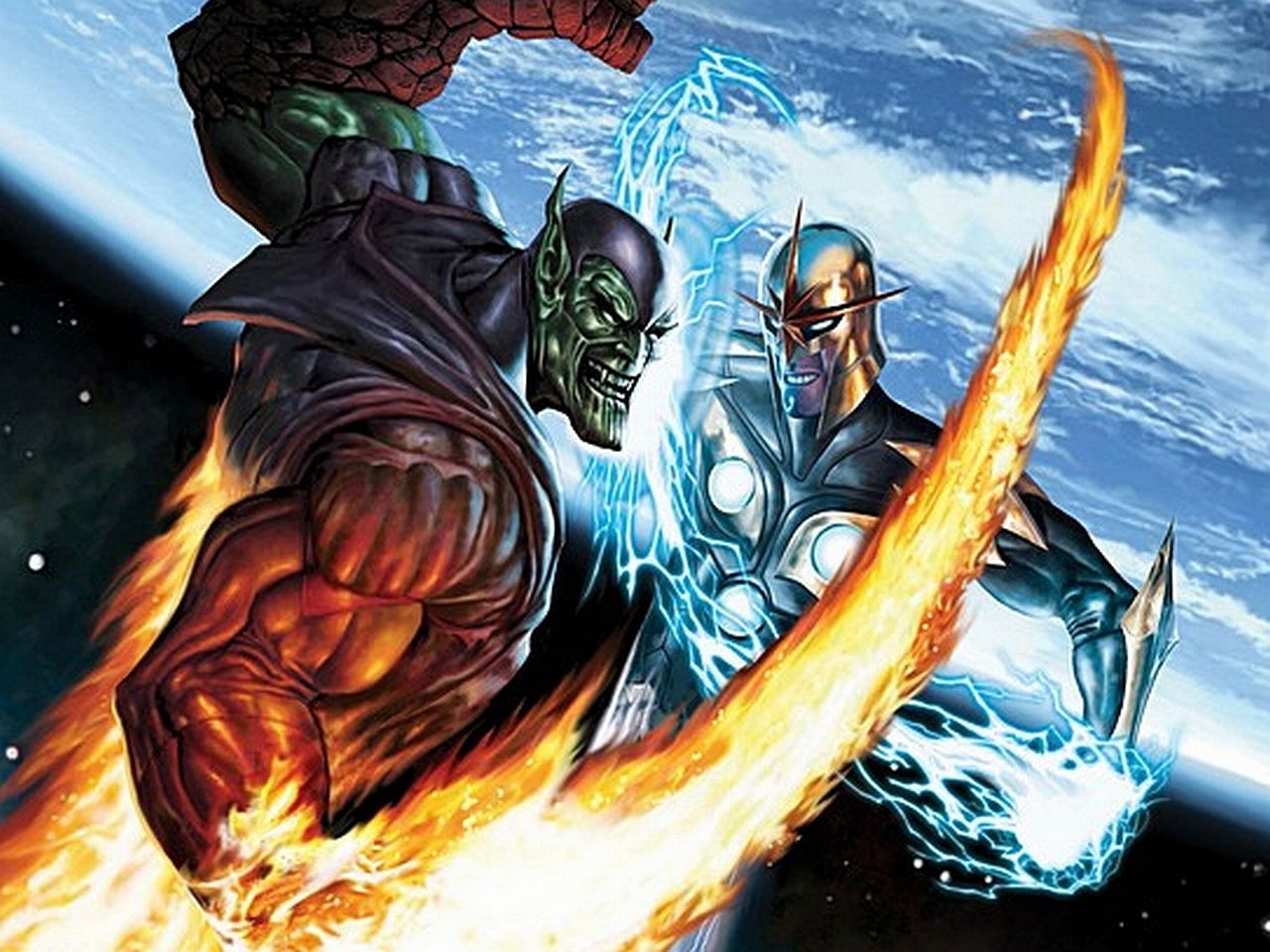 Marvel Comics, Nova, Nova (Marvel Comics), Skrull (Marvel Comics), Comics, 720P, HD Wallpaper