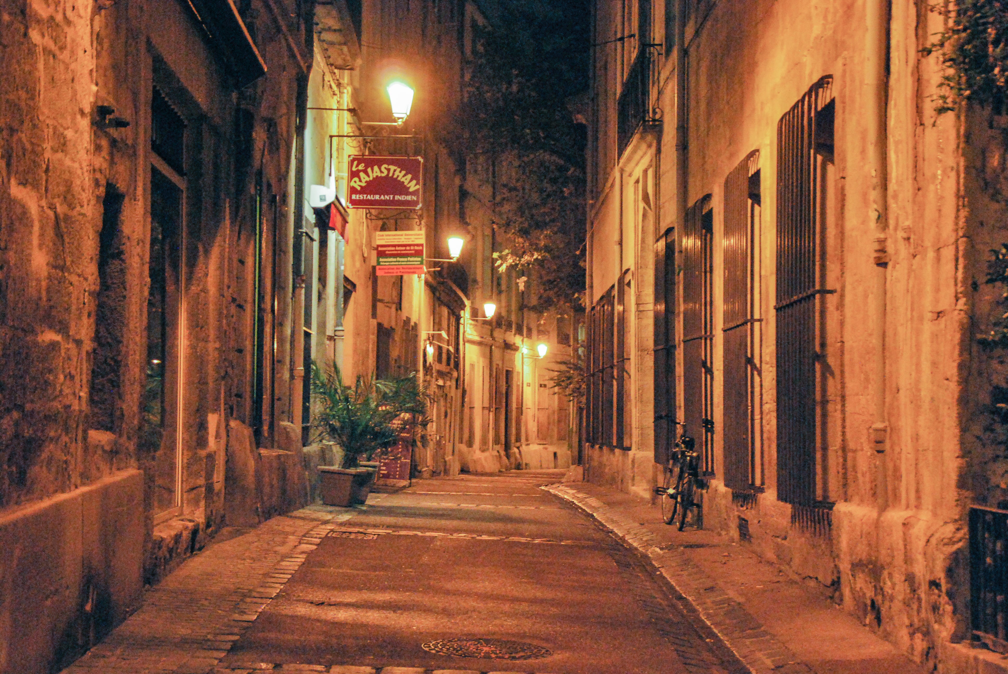 long, architecture, direction, footpath, alleys, road, 4K, town, leaning, light, residential district, lights, bohemian, street light, montpellier, building exterior, HD Wallpaper