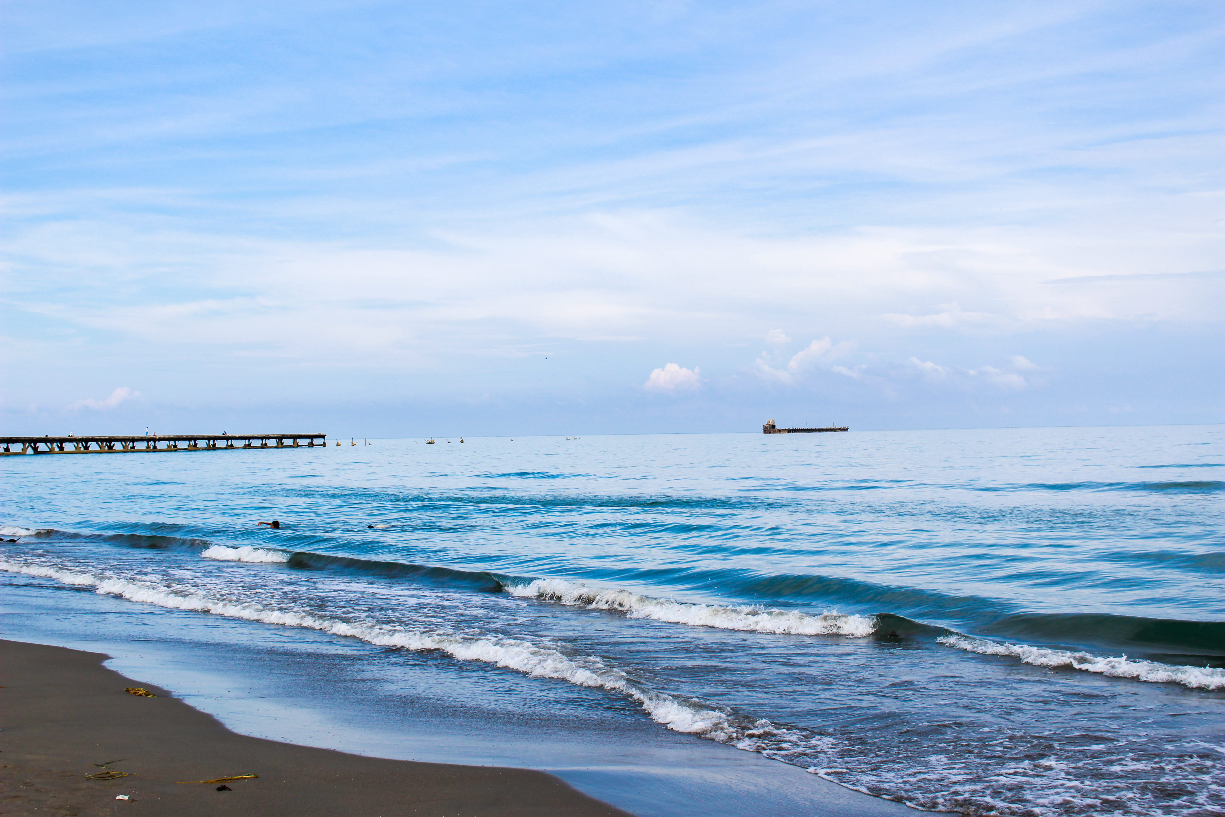 sky, nature, beauty, landscape, land, environment, scenics - nature, horizon over water, ocean, turquoise colored, calm, horizon, no people, tranquil scene, HD Wallpaper